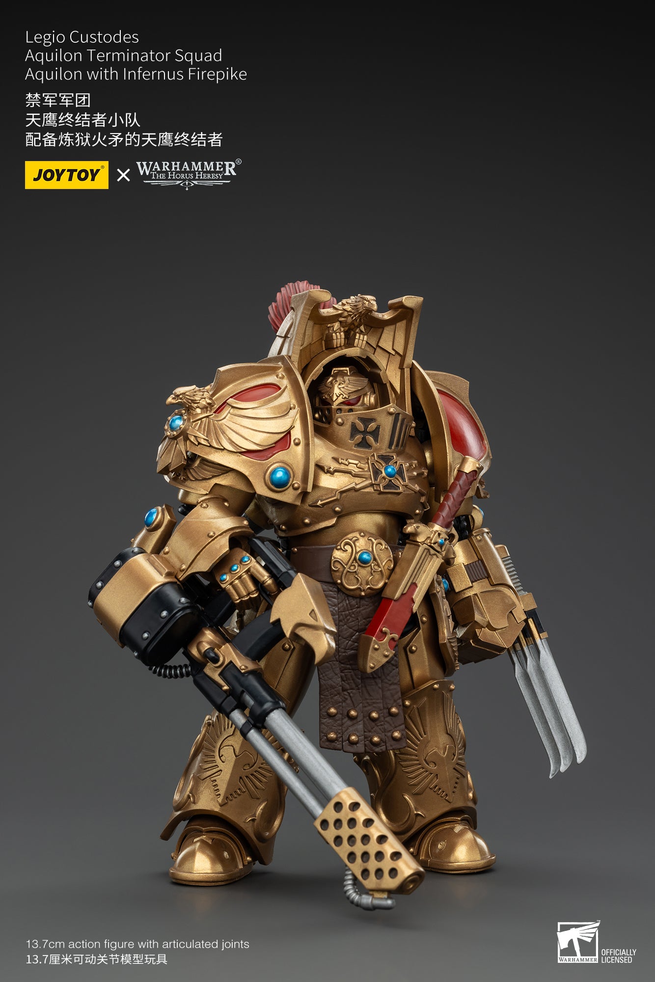 1/18 Scale JOYTOY Warhammer The Horus Heresy Action Figures - Legio Custodes Aquilon Terminator Squad & Custodian Venatari Squad | Collectible Miniatures for Tabletop Gaming and Display