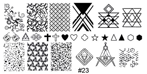 1pc Negative Space Nail Art Stamping Plate - Christmas Snowflake Triangle Design for DIY Nail Art | Perfect for Holiday Nail Designs, Winter Manicures & Gift Ideas