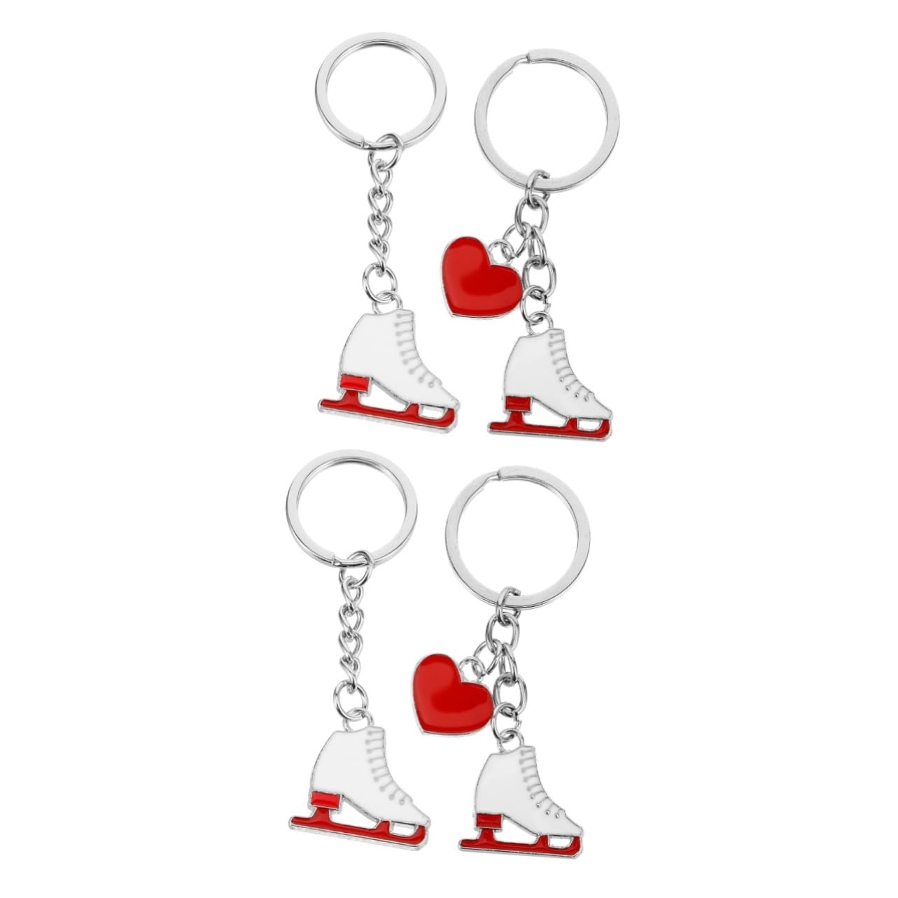 INOOMP Adorable Ice Skates Keychain - Small Skate Charm in Zinc Alloy - Perfect for Backpacks, Luggage, and Gift Giving