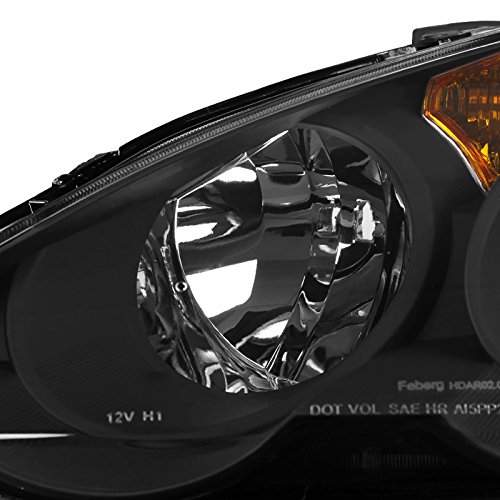 Spec-D Tuning 2LH-RSX02JM-RS JDM Black Diamond Headlights for Acura RSX DC5 - OEM Style Replacement Lamps | Perfect for Night Driving & Car Customization