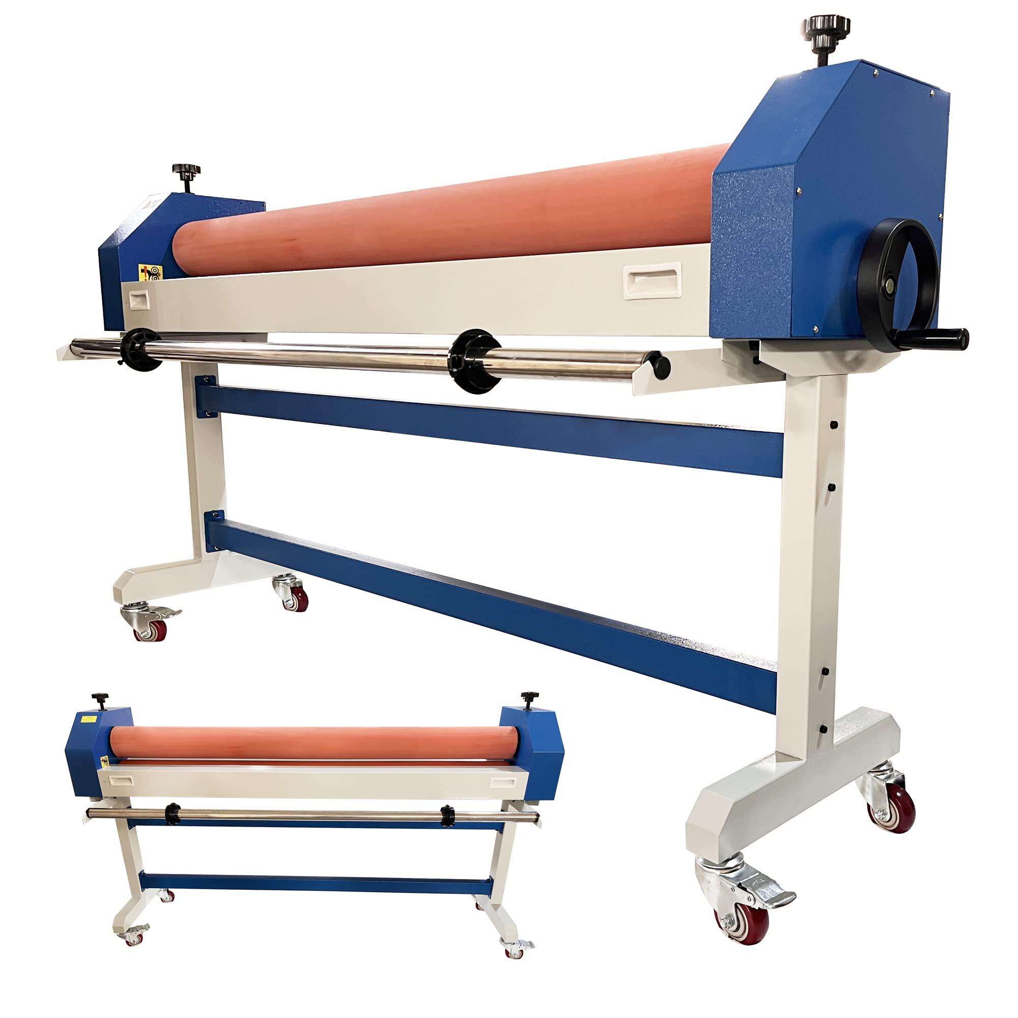 INTBUYING 63in Large Manual Cold Laminator Machine with Soft Rubber Rollers - 1in Max Thickness for Vinyl, Graphics & Photos - Wide Format Laminating for Signs, Posters & Artwork - Perfect for Home, Office & Print Shops