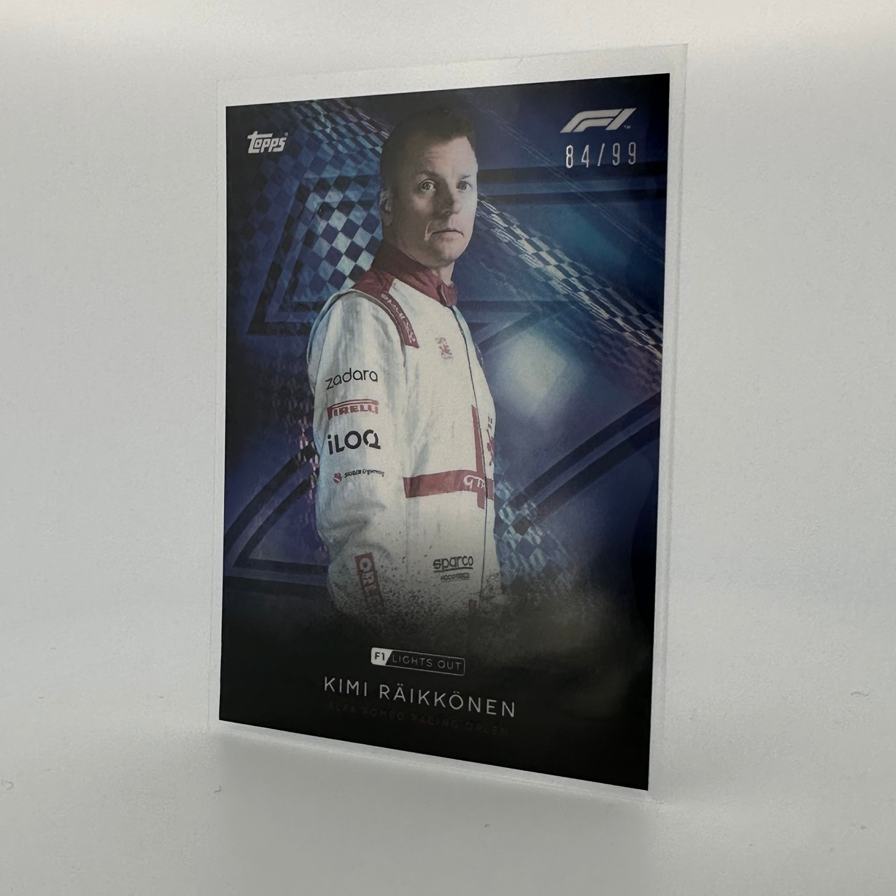 Kimi Raikkonen F1 Racing Driver Collectible - Blue Parallel Edition - Perfect for F1 Fans, Memorabilia Collectors, and Motorsport Enthusiasts