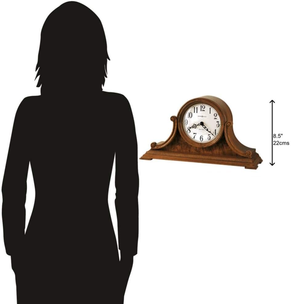 Howard Miller Sand Beach Mantel-Clocks II - Premium Oak Yorkshire Style Wall Clock for Home & Office Decor | Perfect for Living Room, Bedroom, and Office Spaces