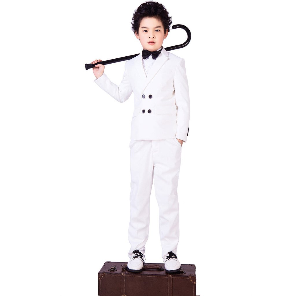 Boys' Formal Suit - Double-Breasted Blazer for Ring Bearer, Stage Show & Special Occasions | Perfect for Weddings, School Performances & Dress-Up Events