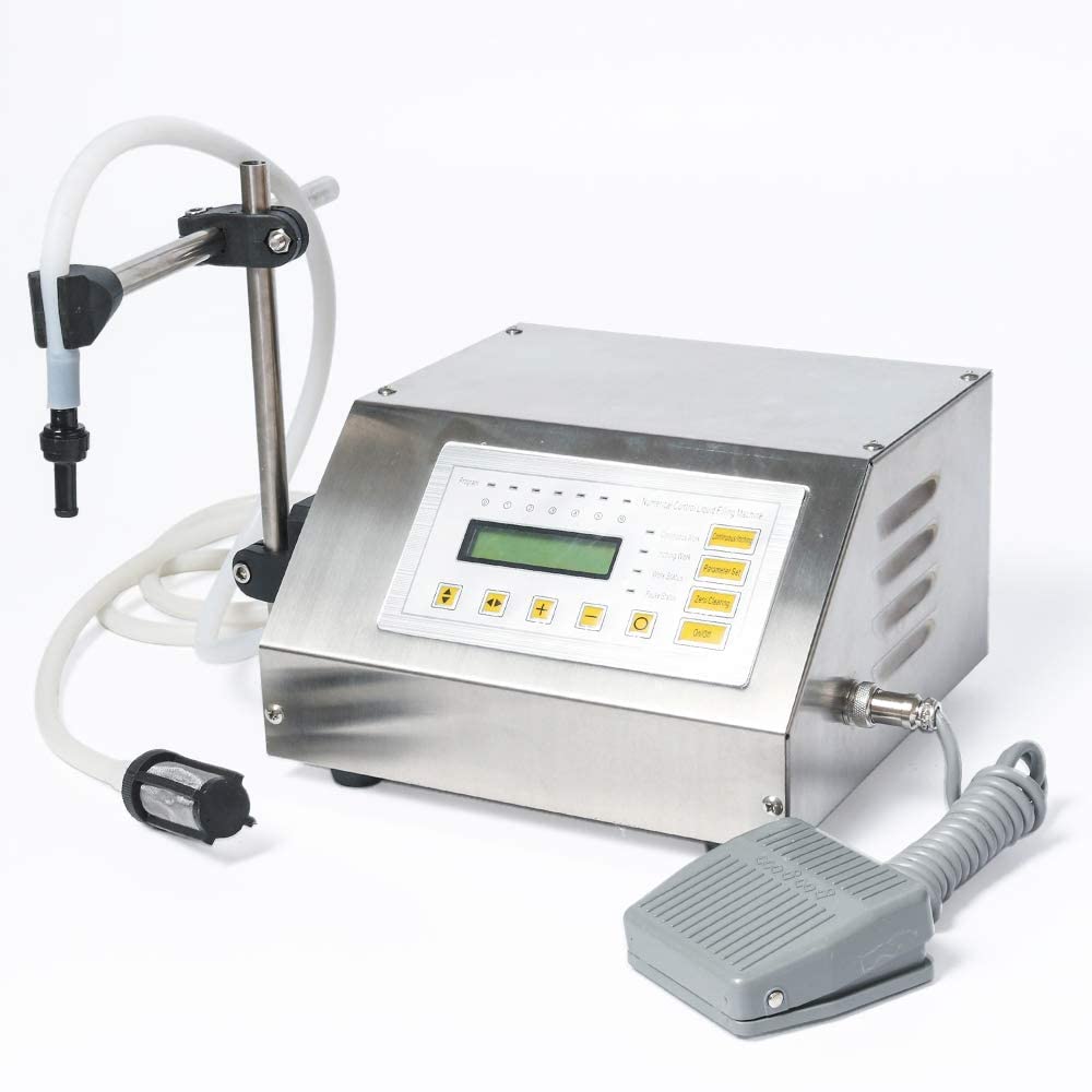 Automatic Liquid Filling Machine for Bottles - Digital Control Pump with 5ml-3500ml Capacity for Water, Milk, Juice & Beverages | Perfect for Home Brewing, Small Business & DIY Projects (GFK160 Model)