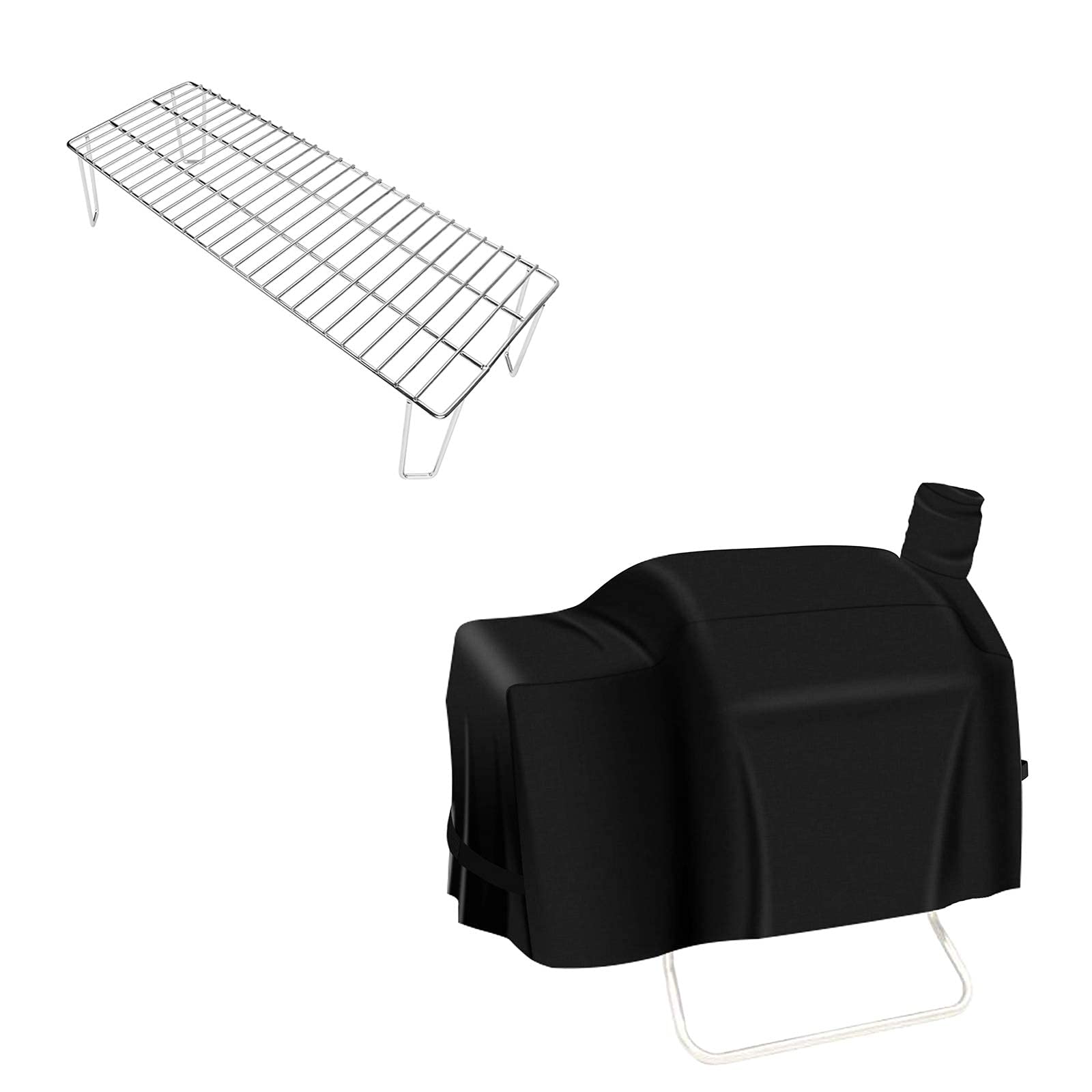 GRISUN Stainless Steel Grill Rack & Cover for Green Mountain Grills - Compatible with Daniel Boone & Davy Crockett Pellet Grills - Perfect for Outdoor BBQ, Camping, and Backyard Cooking