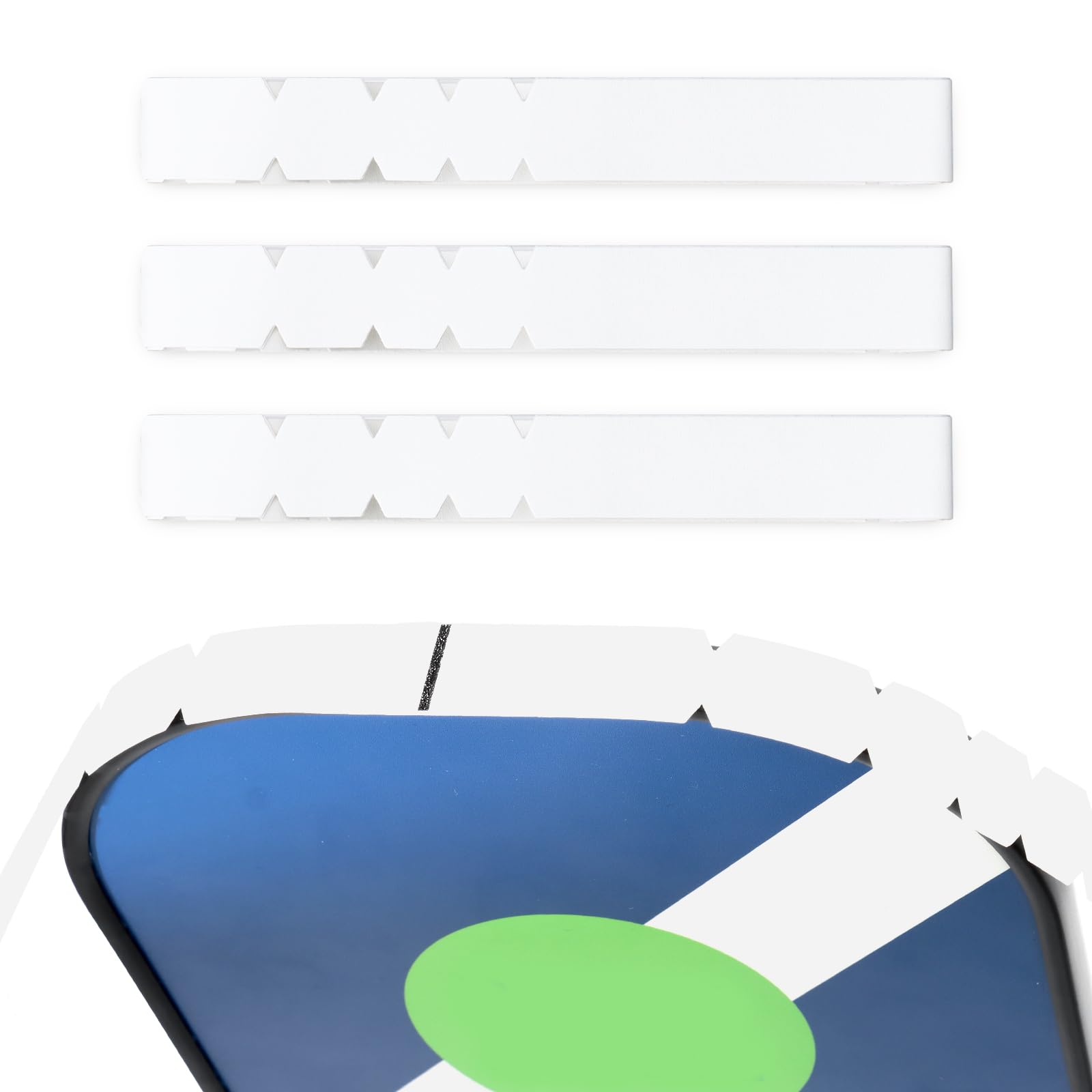X-ACE Pickleball Edge Guard Tape - 3 Pack Paddle Protection Tape for Pickleball Rackets (Black/White/Carbon Fiber) - Anti-Wrinkle Serrated Design for Professional & Recreational Play | Perfect for Court Protection & Paddle Longevity