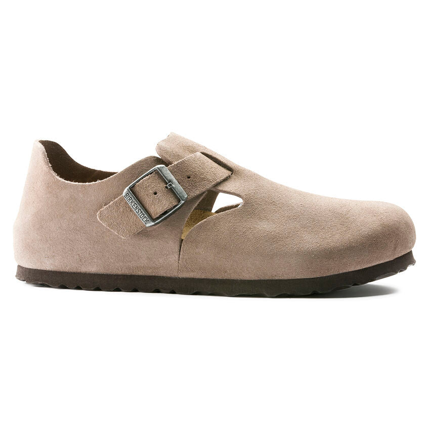 Birkenstock London Suede Leather Sandals - Classic Footbed Comfort in Taupe | Perfect for Casual Wear, Walking & Everyday Comfort