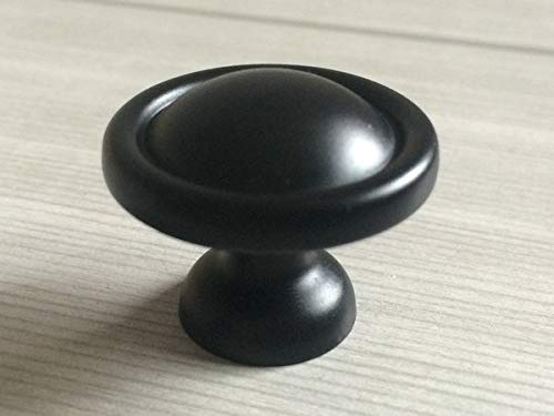 Black Drawer Knobs for Dresser & Kitchen Cabinets - 1.2