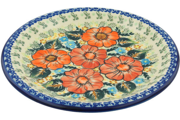 10-Piece Dinner Plate Set with Bold Red Poppies Design - Elegant Tableware for Dining, Parties, and Home Decor