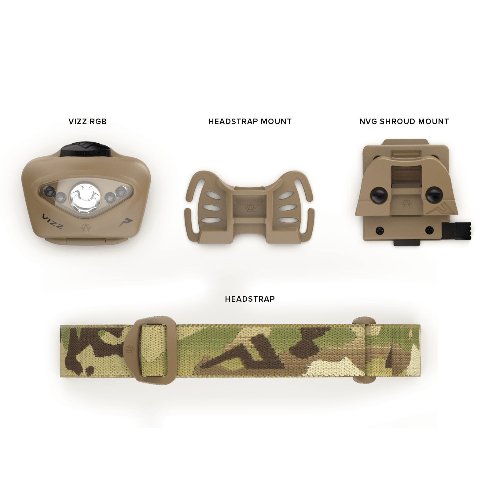 Princeton Tec Vizz 550 RGB MPLS Headlamp - 550 Lumens Ultra-Bright LED Light with 33-Hour Runtime - Perfect for Camping, Hiking, Running & Outdoor Adventures