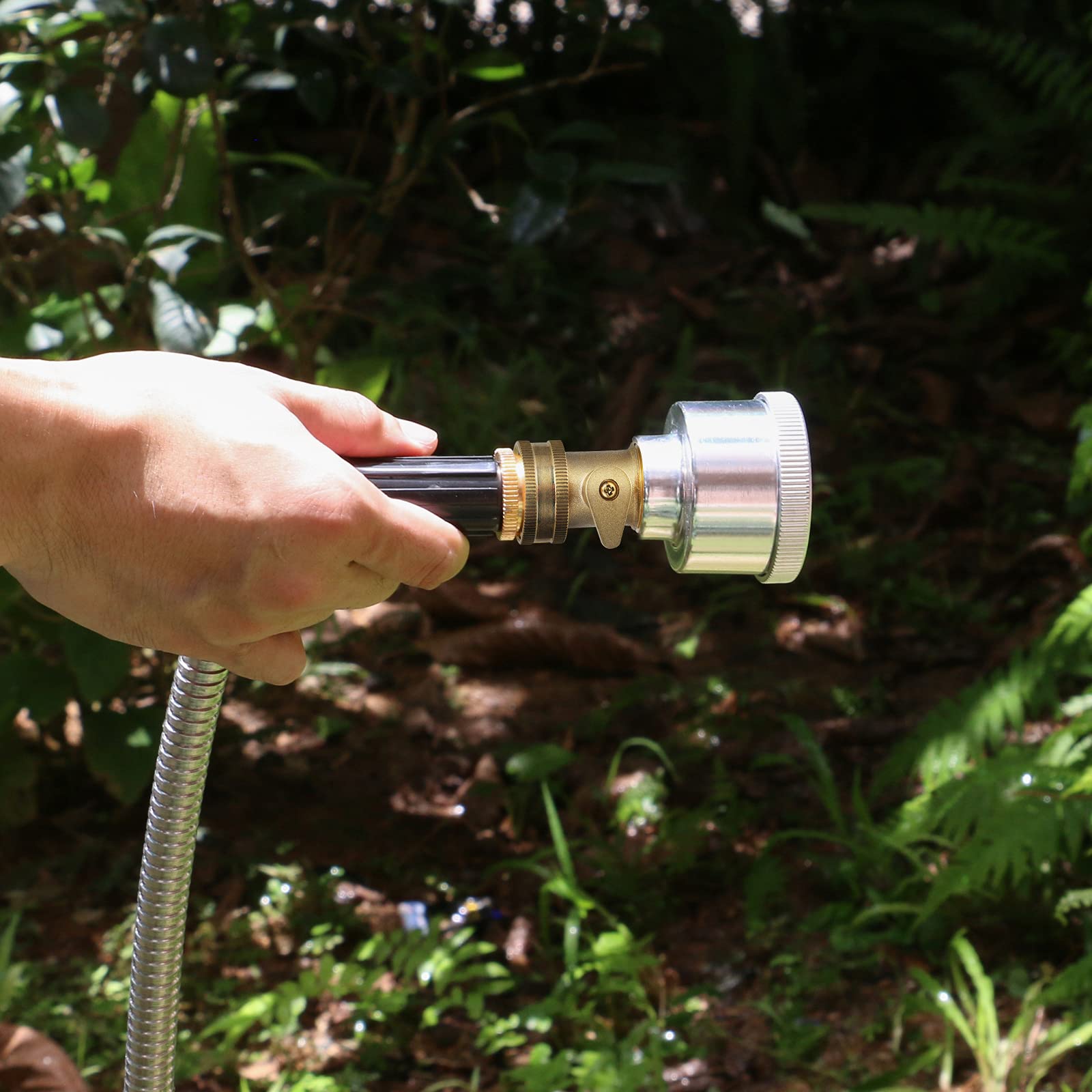 STYDDI Brass Garden Hose Shut Off Valve - 2 Pack with Washers for Outdoor Watering