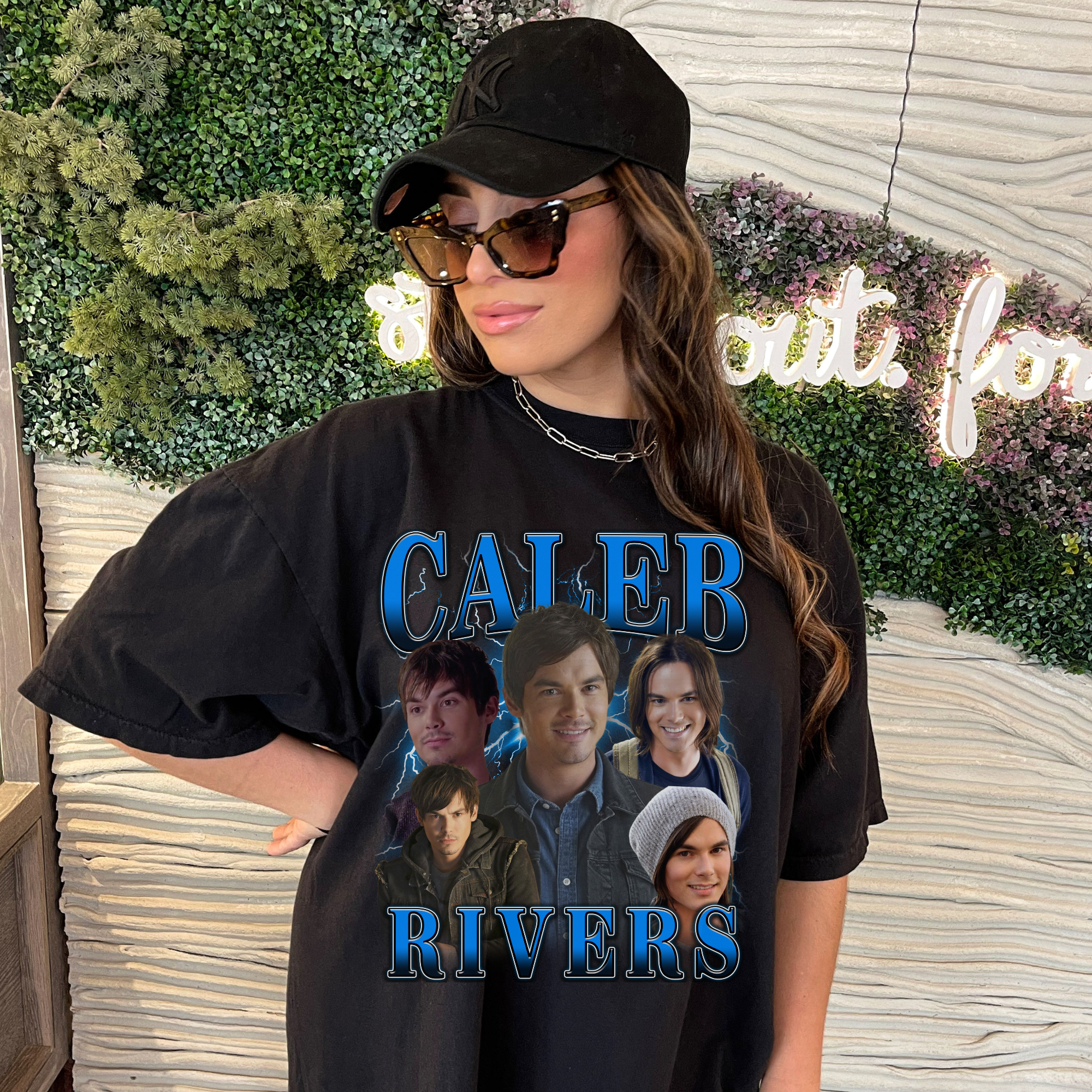 Vintage 90s Caleb Rivers Graphic T-Shirt - Retro TV Show Merchandise for Fans - Perfect for Cosplay, Halloween & Casual Wear