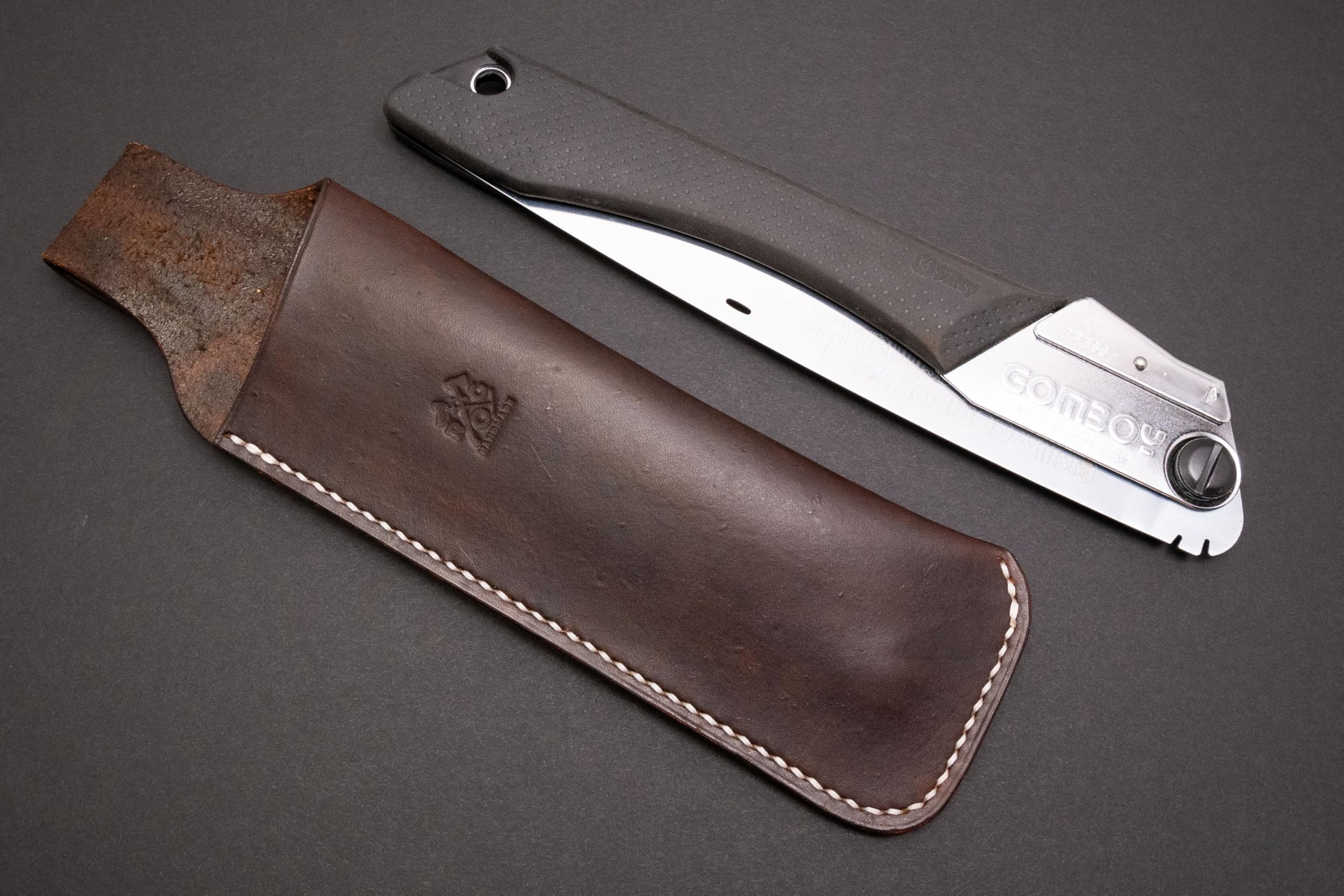 Premium Custom Leather Sheath for Bahco Laplander & Silky Saws - Durable Outdoor Knife & Tool Protection for Camping, Hiking, and Bushcraft