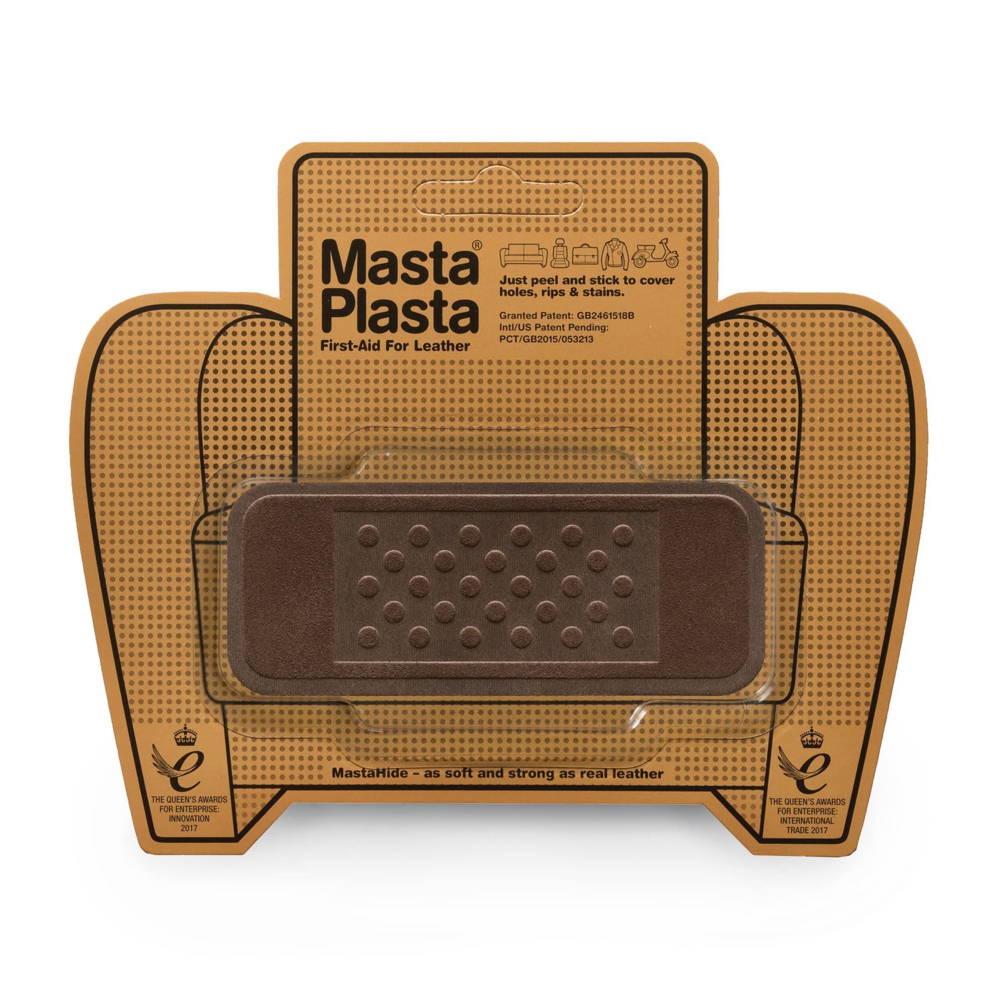 Brown MastaPlasta Self-Adhesive Suede Repair Patches for Shoes, Furniture & Clothing | Durable Leather Fix Kit for DIY Repairs