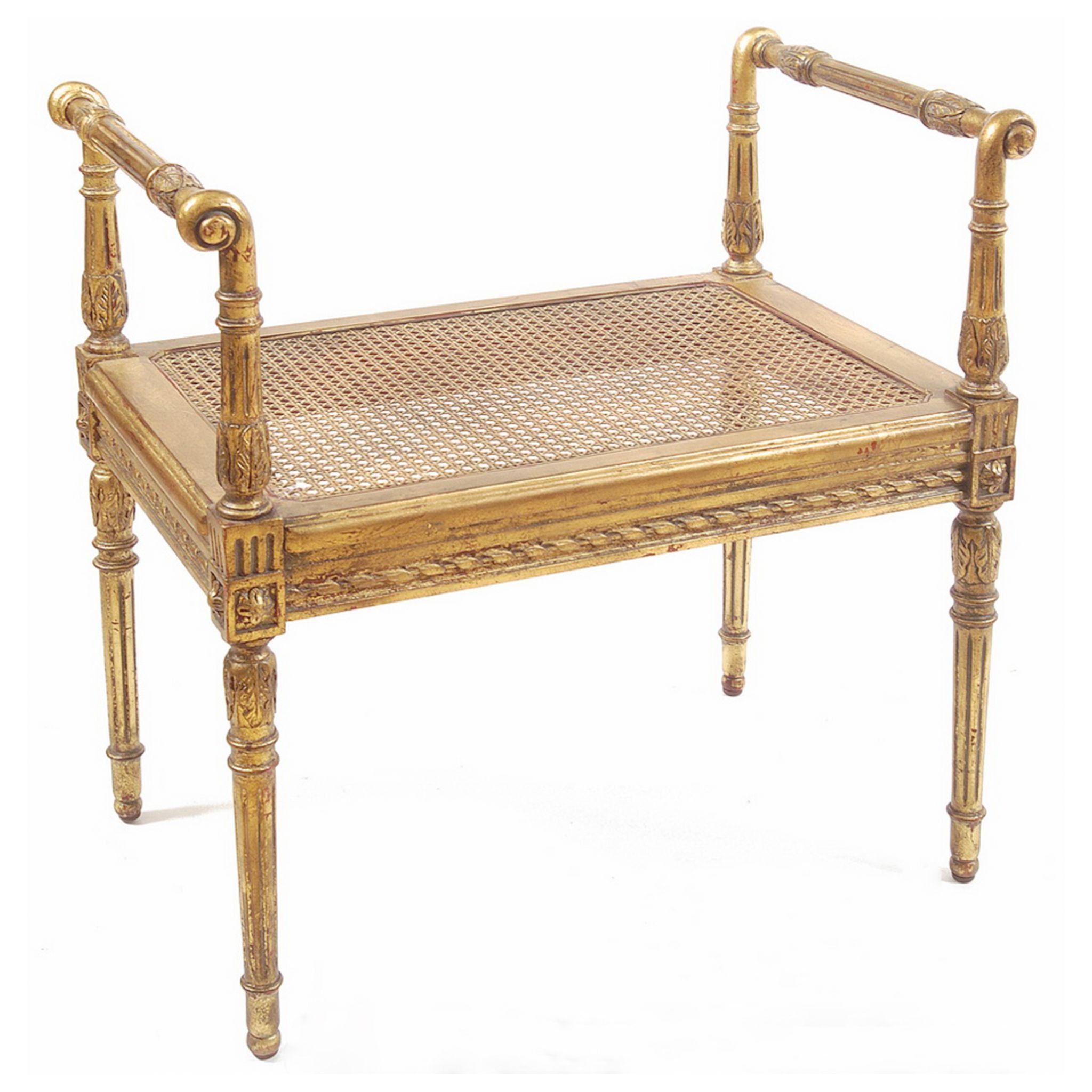 Alina Gold Bench - Modern Metal Entryway Bench with Cushion, Sturdy & Elegant Home Decor for Living Room, Bedroom, or Hallway