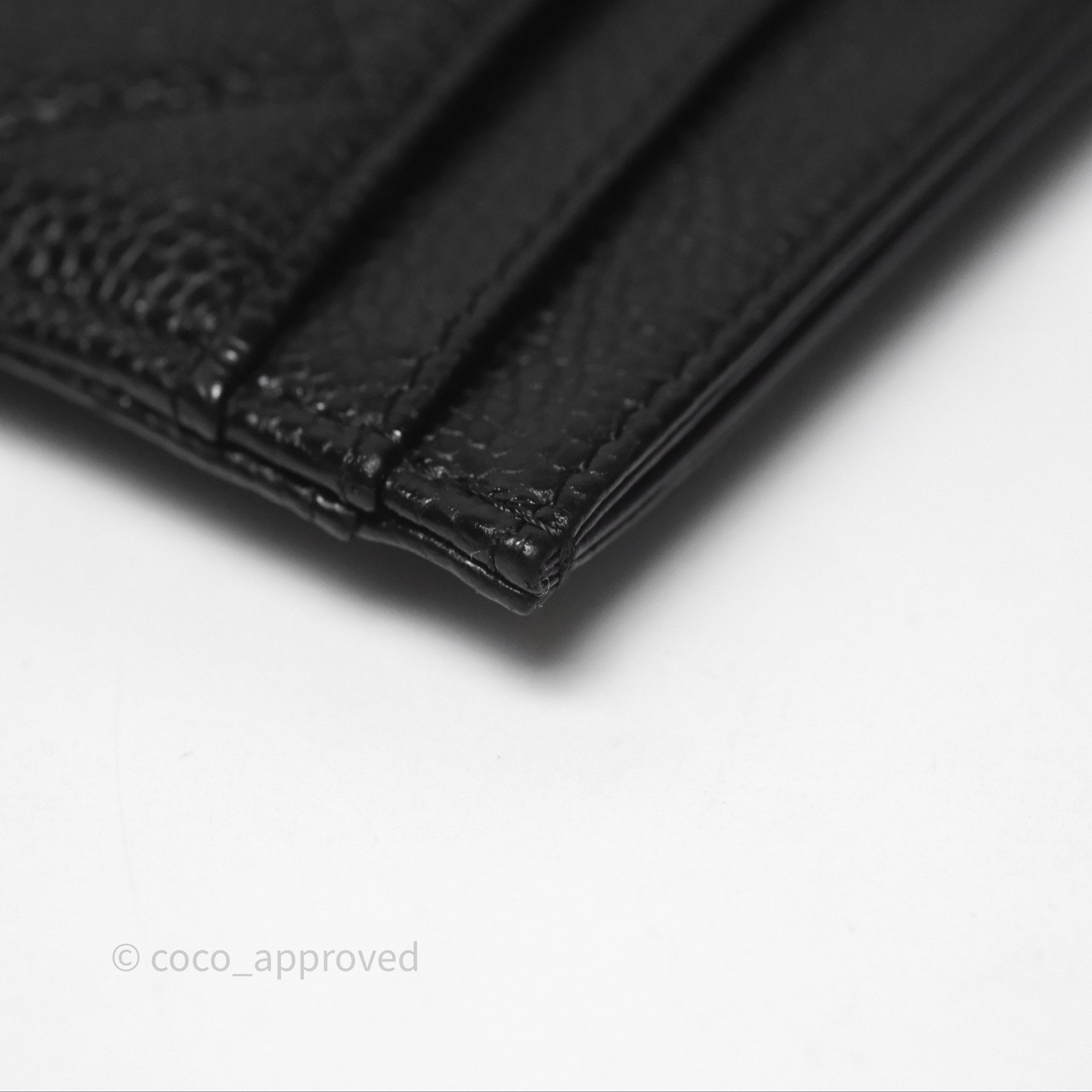 Chanel Classic Flat Card Holder in Black Caviar Leather with Gold Hardware - Perfect for Everyday Use & Luxury Gift Giving