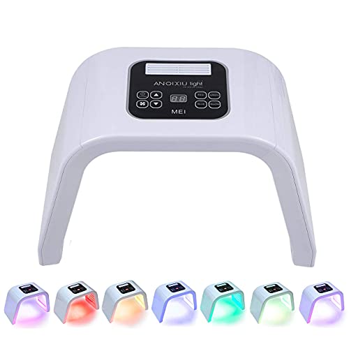 7-Color LED Face Mask for Skin Care - Red Light Therapy & Anti-Aging Treatment | Portable Facial Device for SPA, Salon, Home & Travel Use | Improves Acne, Wrinkles & Skin Rejuvenation