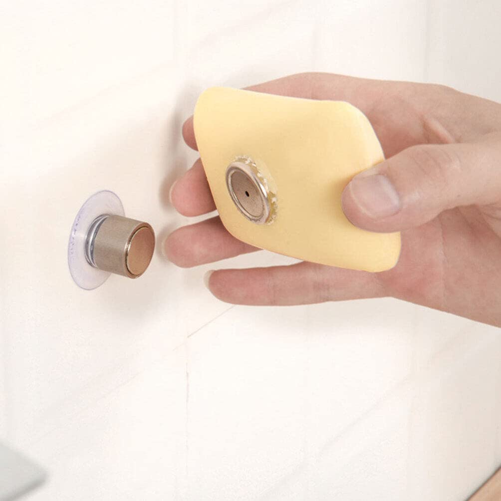 2-Pack Magnetic Soap Holder for Shower - Wall Mounted & Suction Cup Soap Saver with Self-Draining Design - Bathroom Organizer for Bar Soap - Perfect for Showers, Sinks, and Kitchen Use