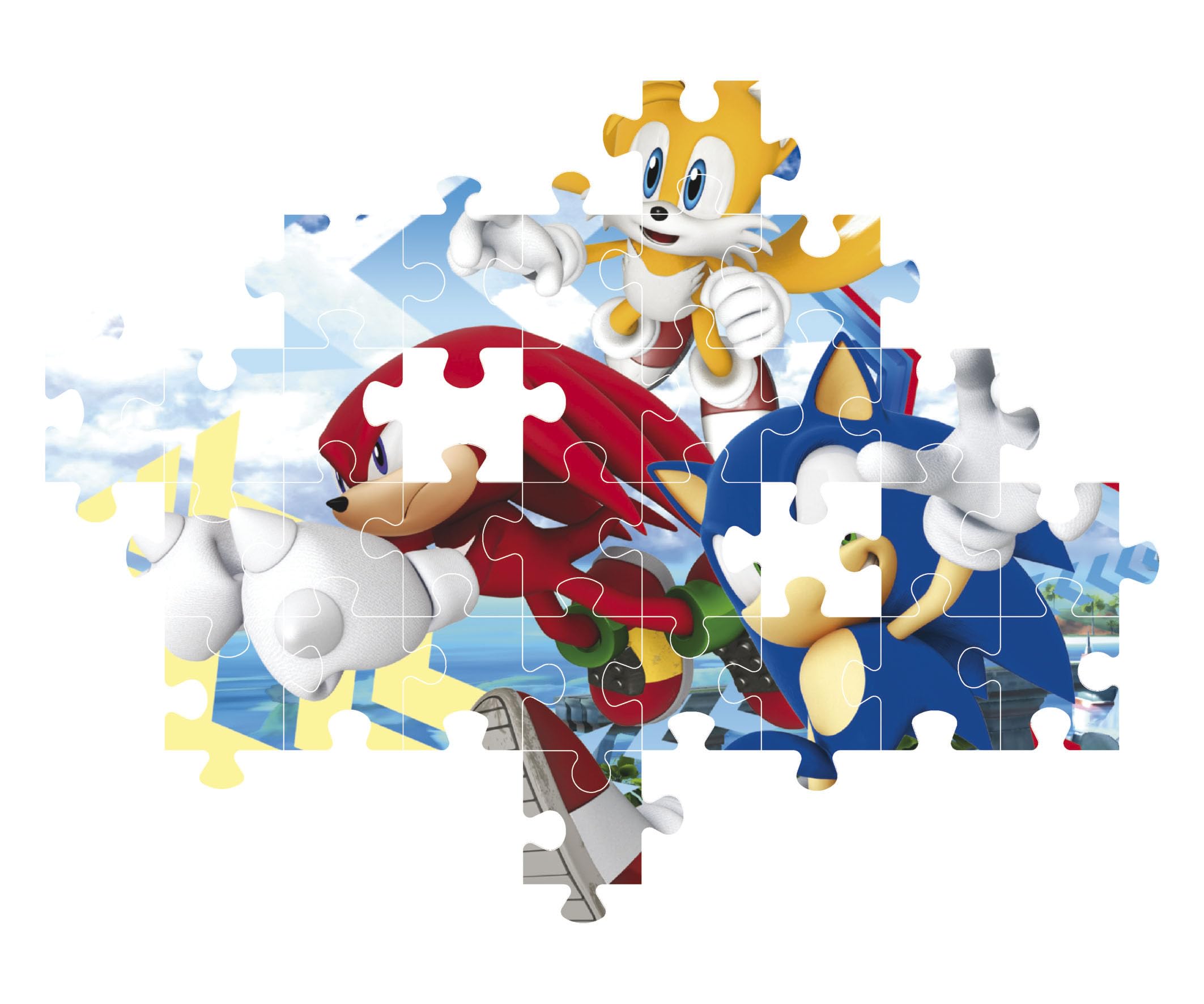 Clementoni 27267 Supercolor Puzzle 104 Pieces - Sonic The Hedgehog Kids Puzzle for Ages 6+ | Fun Learning Activity & Gift for Children's Birthday Party