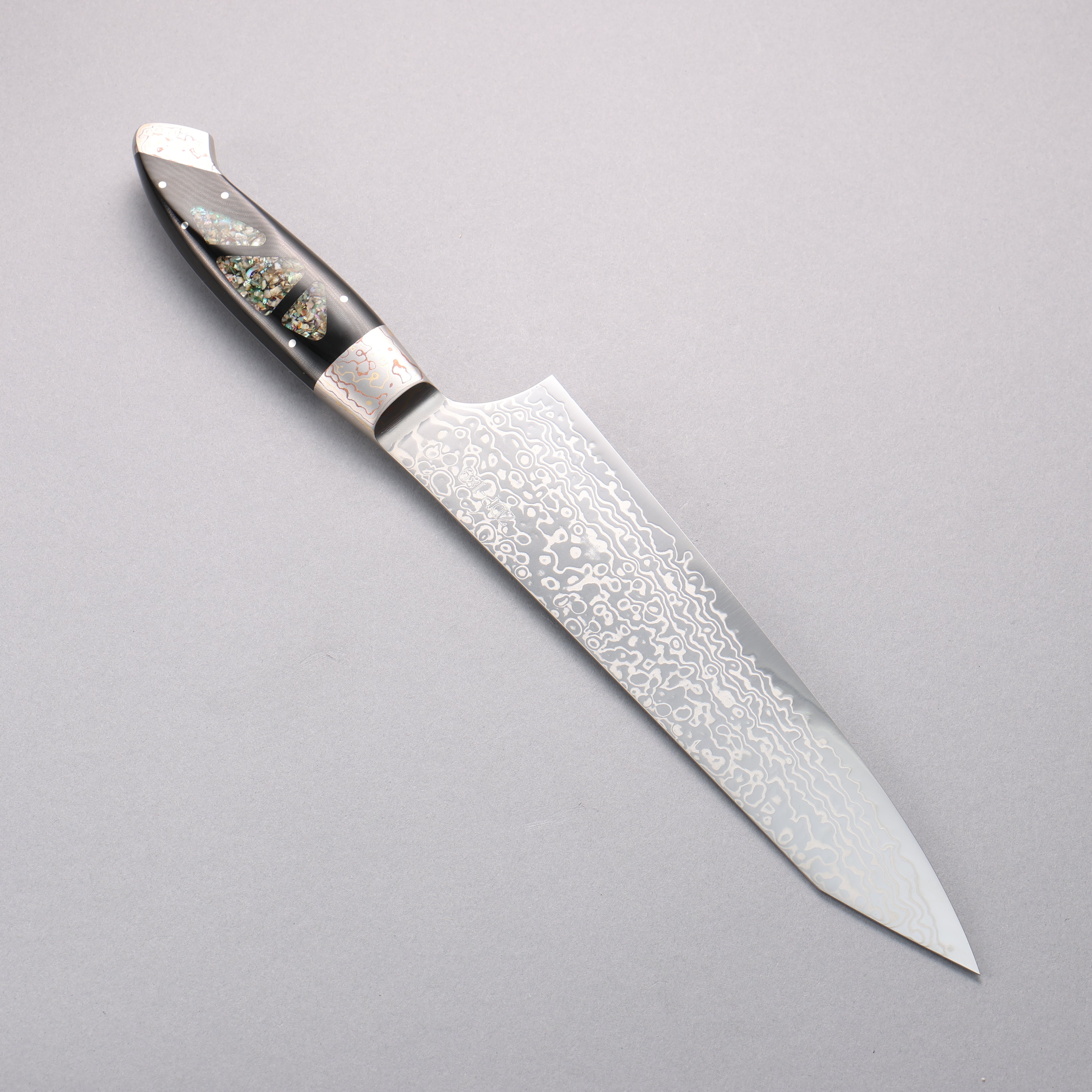 Premium ZDP189 Damascus Kiritsuke Gyuto Knife 210mm - Japanese Chef Knife with Abalone Inlay Handle - Perfect for Sushi, Sashimi & Precision Cutting