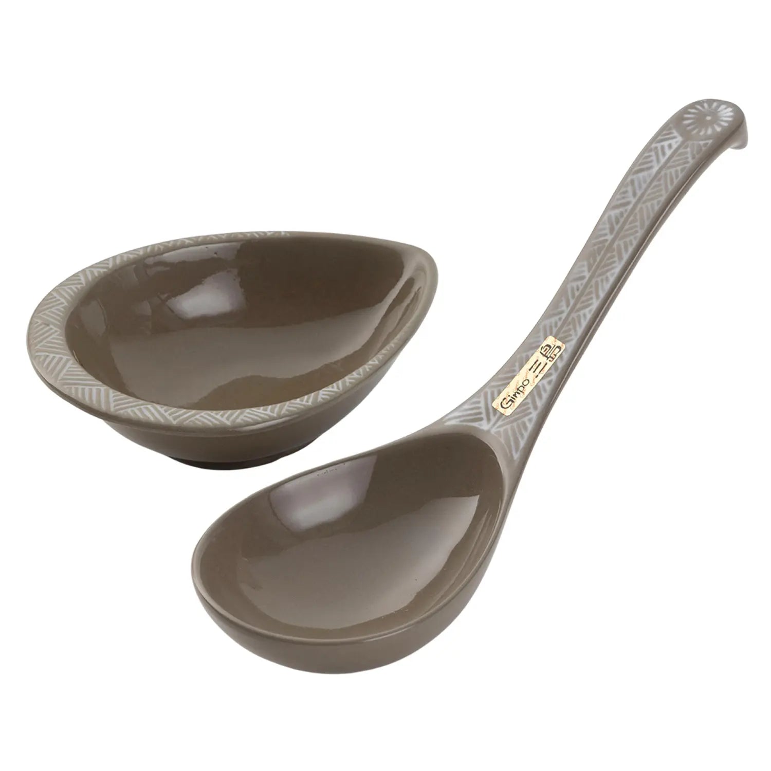 Premium Ginpo Banko Ware Renge Soup Spoon & Spoon Rest Set - Authentic Japanese Ceramic Tableware for Soup, Dessert & Tea - Perfect for Dining, Gifts & Home Decor