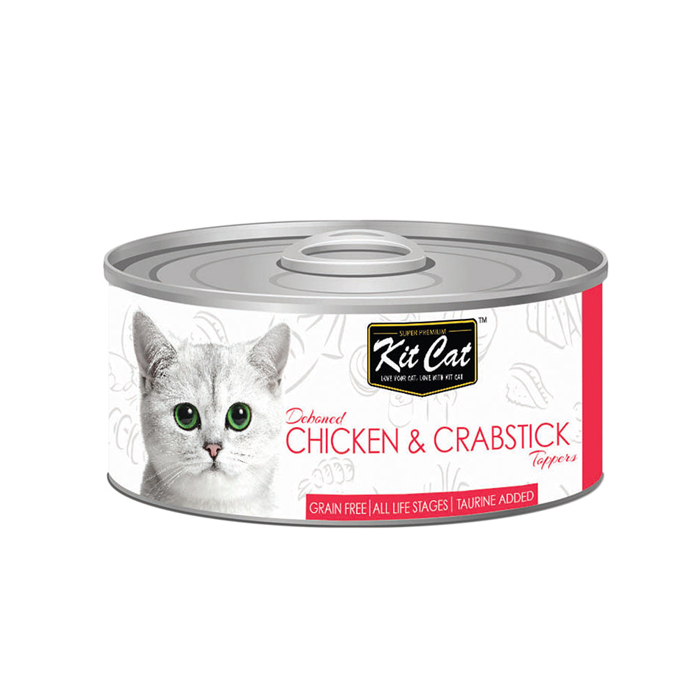 24-Pack Kit Cat Deboned Food Topper for Adult Cats & Kittens - 80g Pouches, 22 Flavor Variety - Perfect for Mealtime Enhancement & Picky Eaters