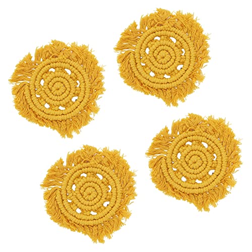 Handmade Soft Heat Insulation Coasters with Tassel for Bowls - Stylish & Functional Tableware Protectors for Dining, Kitchen, and Home Decor