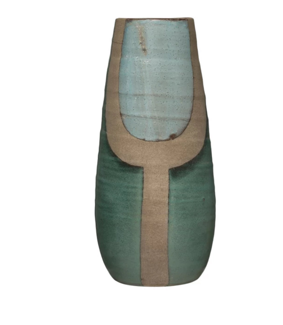 Hand Painted Neutral Vase - Elegant Ceramic Home Decor for Living Room, Bedroom & Wedding Centerpiece - Perfect for Boho, Farmhouse & Modern Interior Design Styles