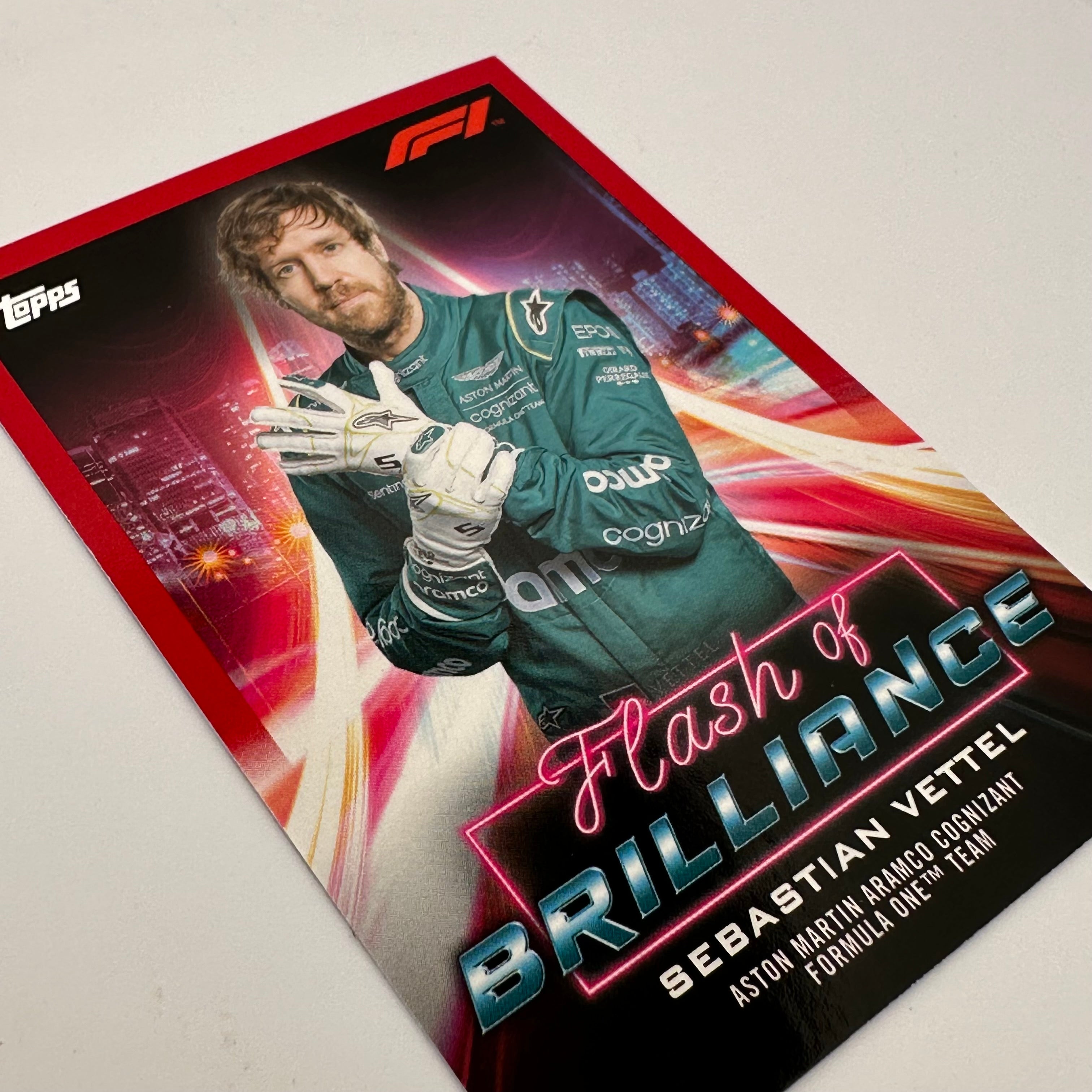 Sebastian Vettel 2022 Formula 1 Flash Of Brilliance 3/5 Red #FOBSB - Collectible Racing Memorabilia for F1 Fans & Sports Enthusiasts