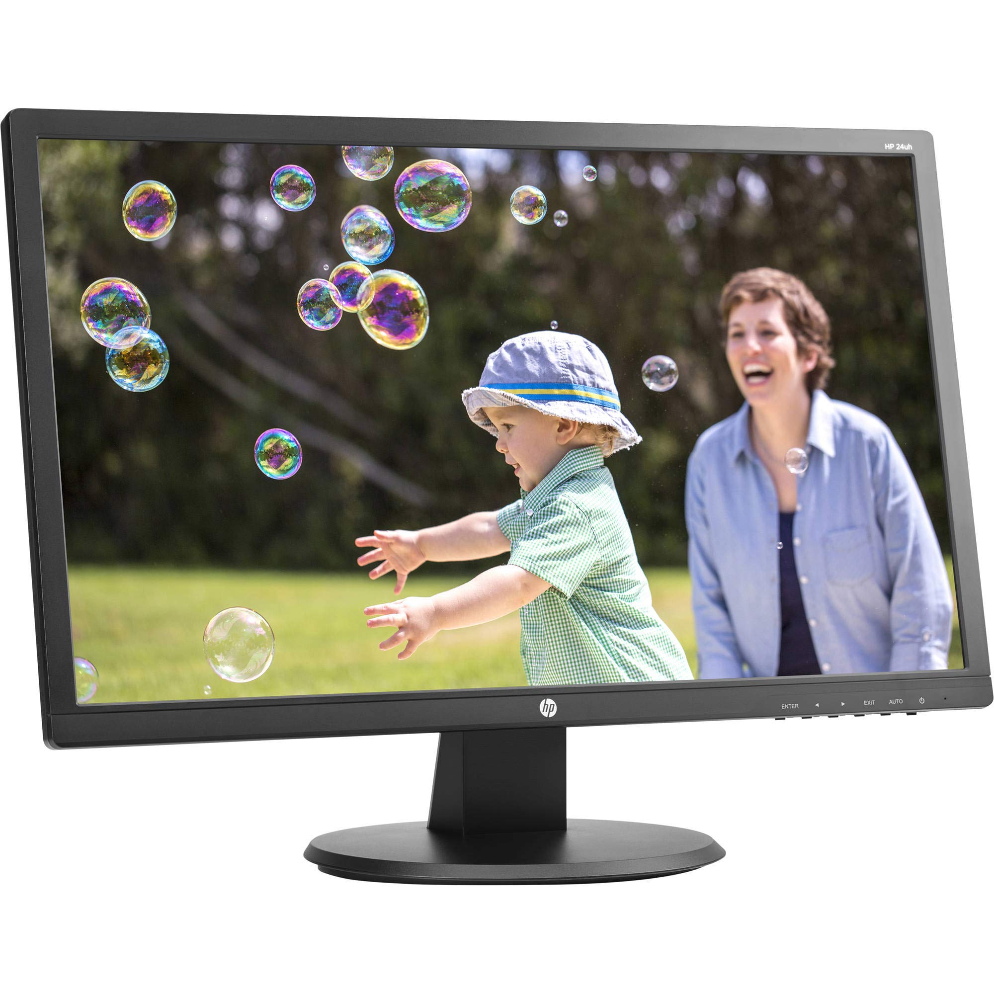 HP 24uh 24-inch Full HD 1920x1080 LED Monitor 2-Pack with HDMI/VGA/DVI Ports & Dual Monitor Stand - Perfect for Home Office, Gaming & Multi-Tasking Setup
