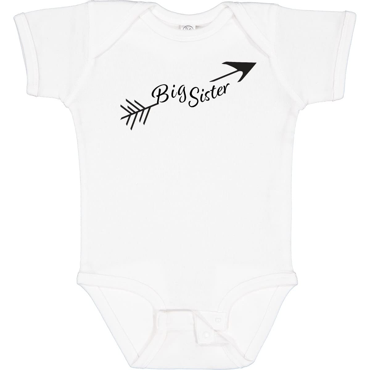 Inktastic Big Sister Arrow Baby Bodysuit - Cute Matching Outfit for Siblings, Newborn & Infant Onesie - Perfect for Family Photos, Birth Announcements & Special Occasions