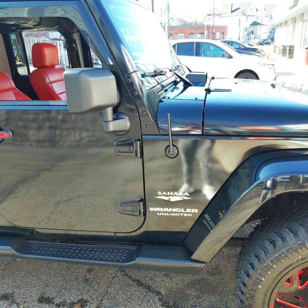 KSaAuto 6 3/4 Inch Short Antenna Replacement for 2019-2025 Jeep Wrangler JL JK Rubicon Sahara Sport Unlimited 4xe Willys Mojave JT Gladiator - Enhanced Car Radio Reception, Durable Jeep Accessories - Perfect for Off-Roading & Daily Commuting