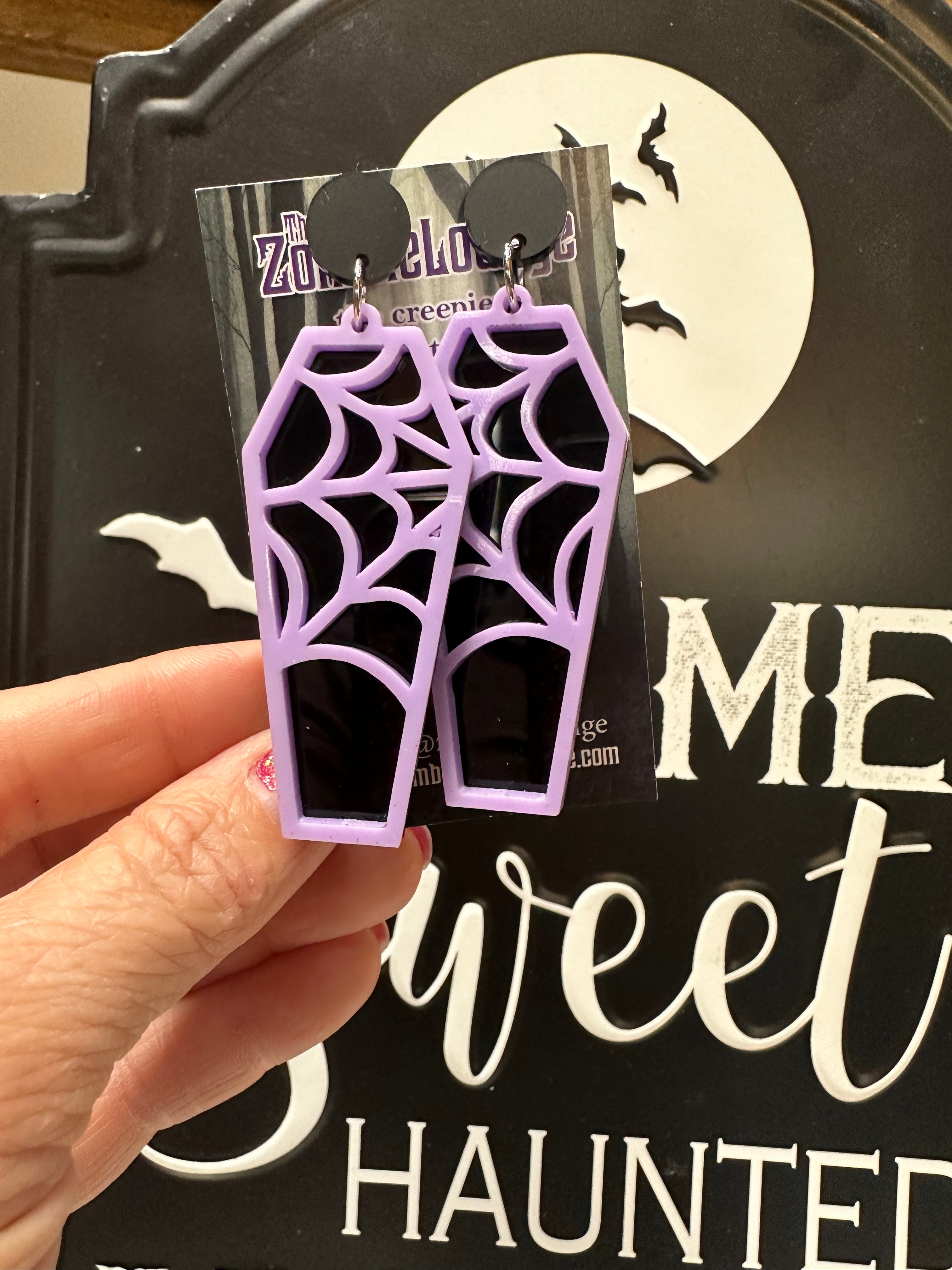 Gothic Coffin Earrings for Women - Halloween Vampire Jewelry, Spooky Gothic Accessories for Parties, Cosplay & Dark Fashion