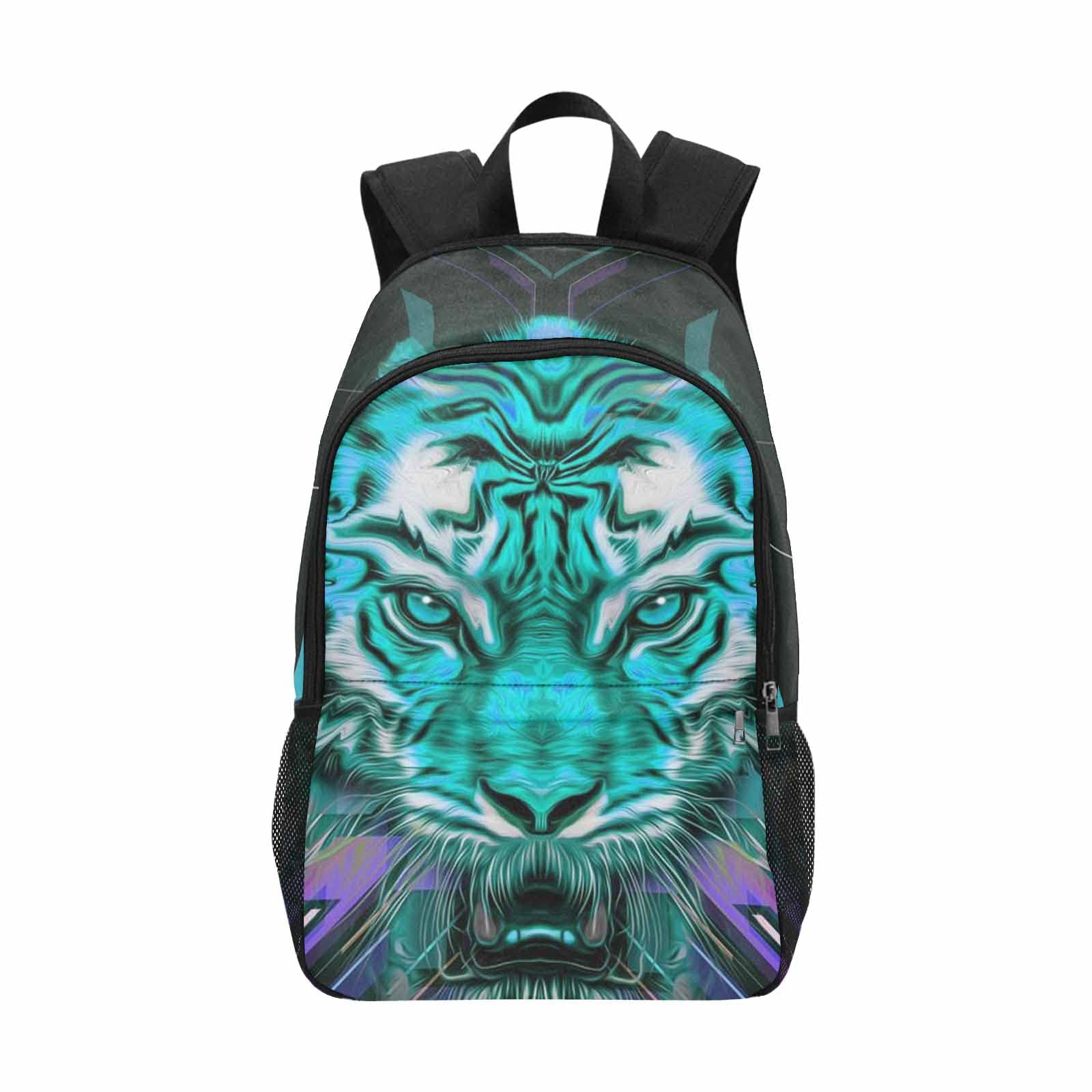 InterestPrint Tiger Face Unisex Backpack for Adults - Durable College School Bag & Travel Daypack - Perfect for Campus, Commuting & Outdoor Adventures