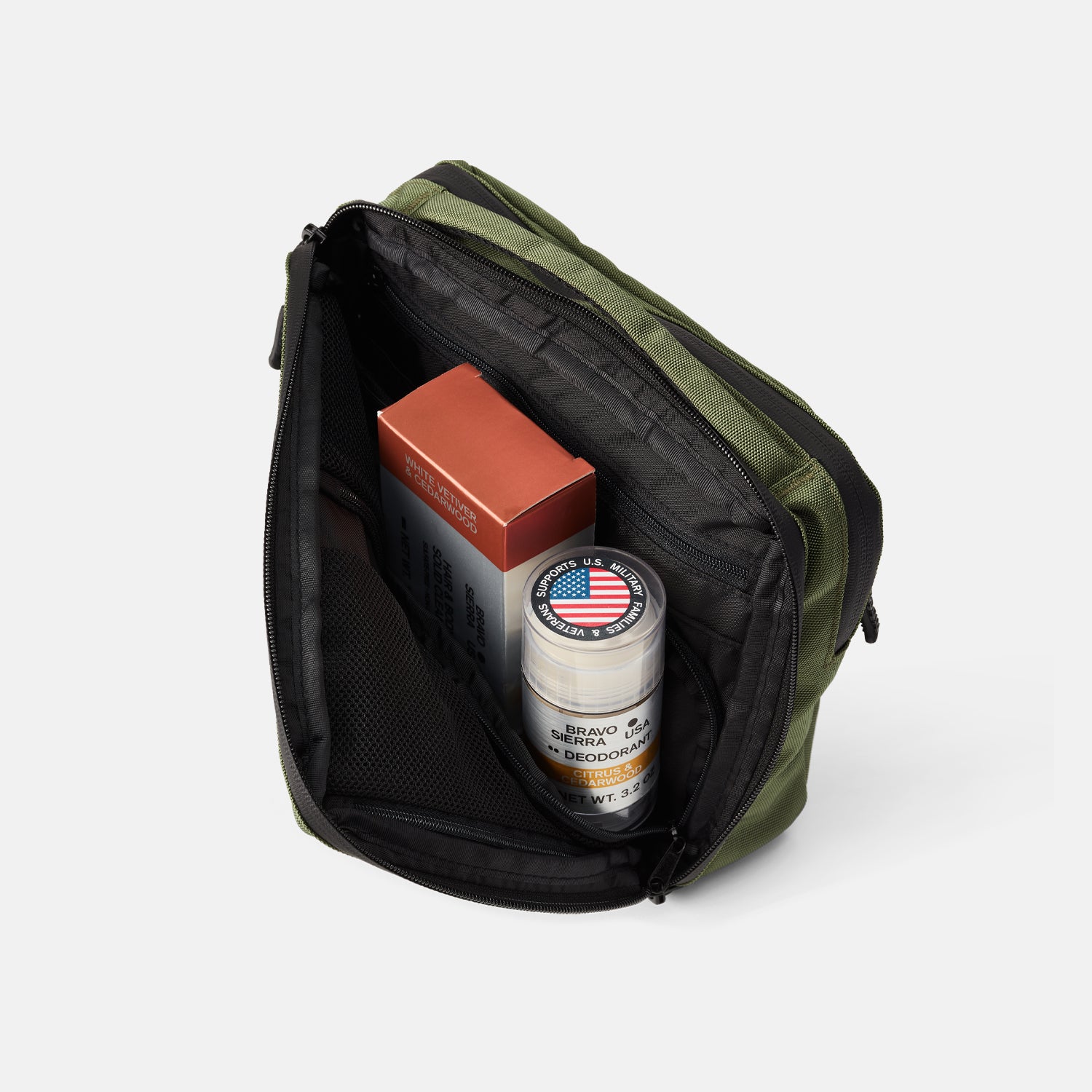 Premium Ridge Toiletry Kit - Matte Olive Travel Organizer for Men & Women | Water-Resistant Cosmetic Bag with Hanging Hook | Perfect for Camping, Gym & Business Trips