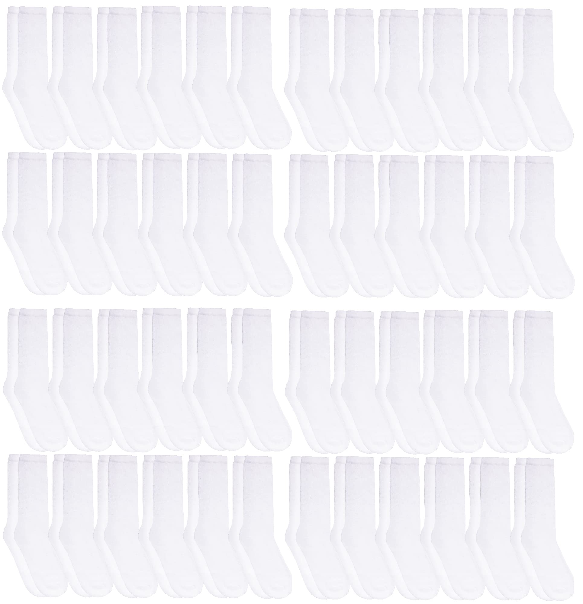 Yacht & Smith Wholesale Bulk Cotton Diabetic Socks - Non-Binding Medical Crew & Ankle Socks for Men & Women - Loose Fit Comfort for Diabetes, Swelling & Circulation - Perfect for Daily Wear, Hospital & Home Care
