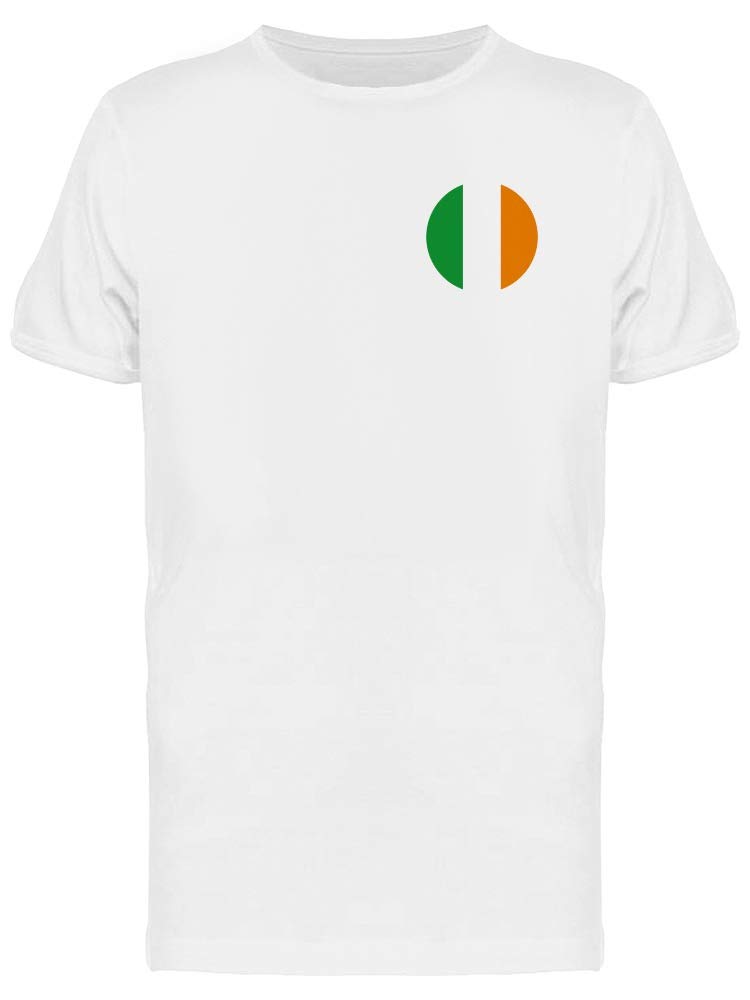 Ireland Small Flag T-Shirt for Men - Comfortable Cotton Casual Tee for St. Patrick's Day, Irish Pride & Everyday Wear