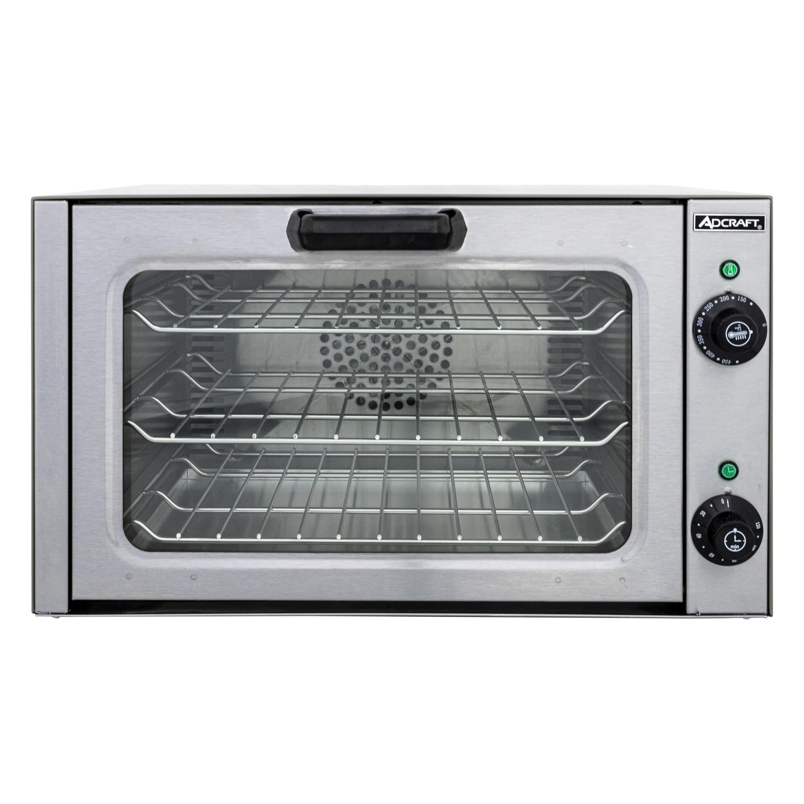 Adcraft COQ-1750W 1750W Commercial Electric Countertop Convection Oven - Heavy Duty Stainless Steel, 120V, NSF Certified - Perfect for Restaurants, Bakeries & Catering Businesses