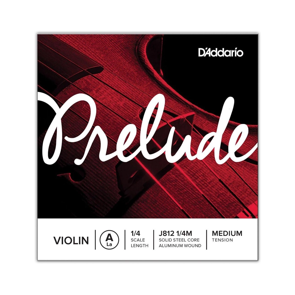 D'Addario Prelude Violin A String - 1/4 Size Medium Tension for Student & Beginner Violins - Perfect for Practice, Lessons & Orchestral Performances