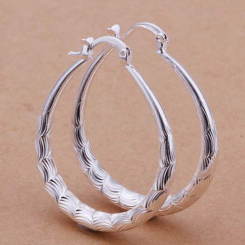 Aland Fashion Women's Silver Plated U-Shaped Hoop Ear Cuff Wrap Dangle Earrings - Elegant Boho Jewelry Gift for Parties, Weddings & Date Nights