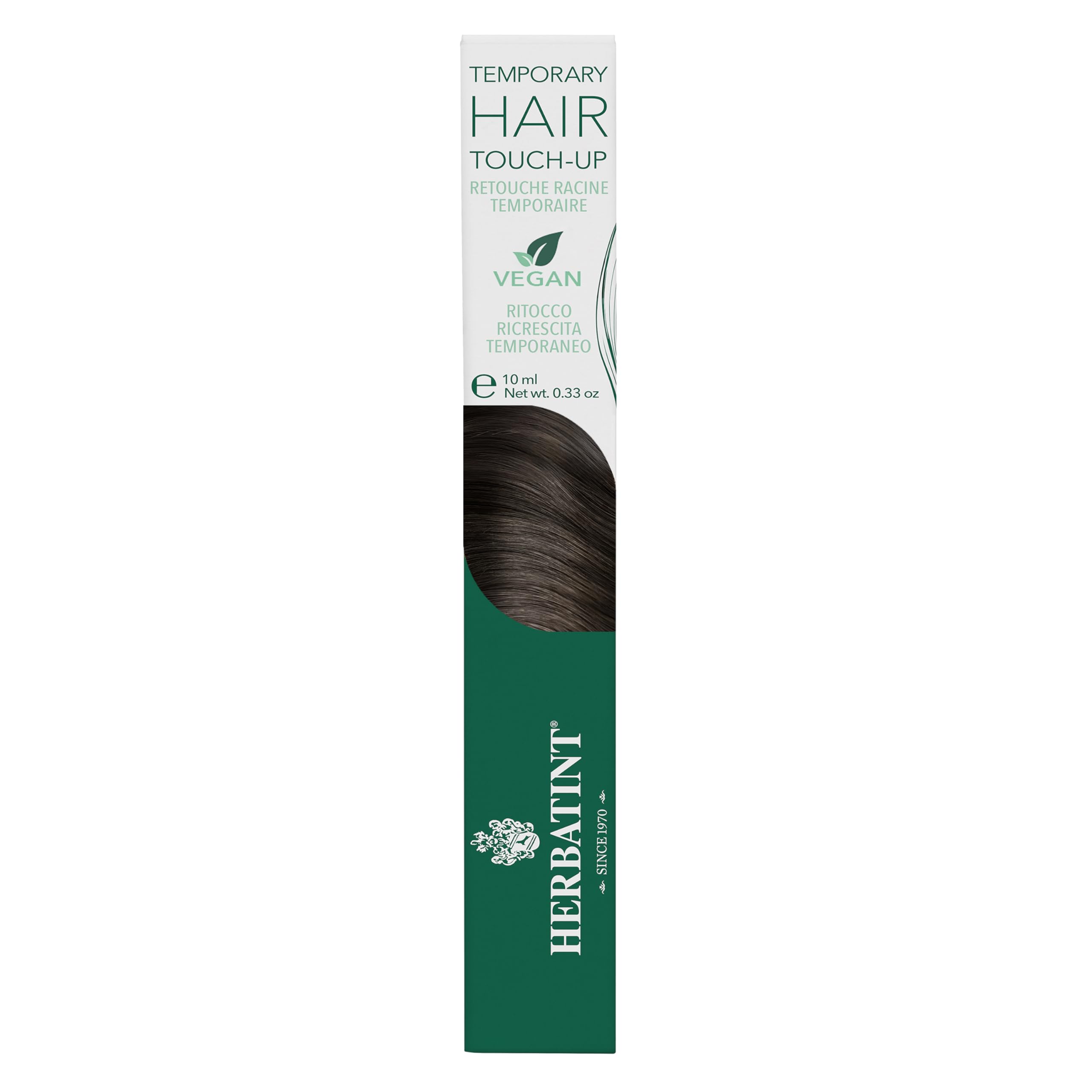 Herbatint Temporary Hair Touch-Up Color - Medium Chestnut 10ml | Quick & Easy Root Cover for Gray Hair | Perfect for Travel, Events & Everyday Use