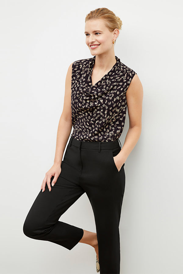 Mejia Washable Wool Twill Pants for Men & Women - Classic Black Trousers for Office, Travel & Casual Wear