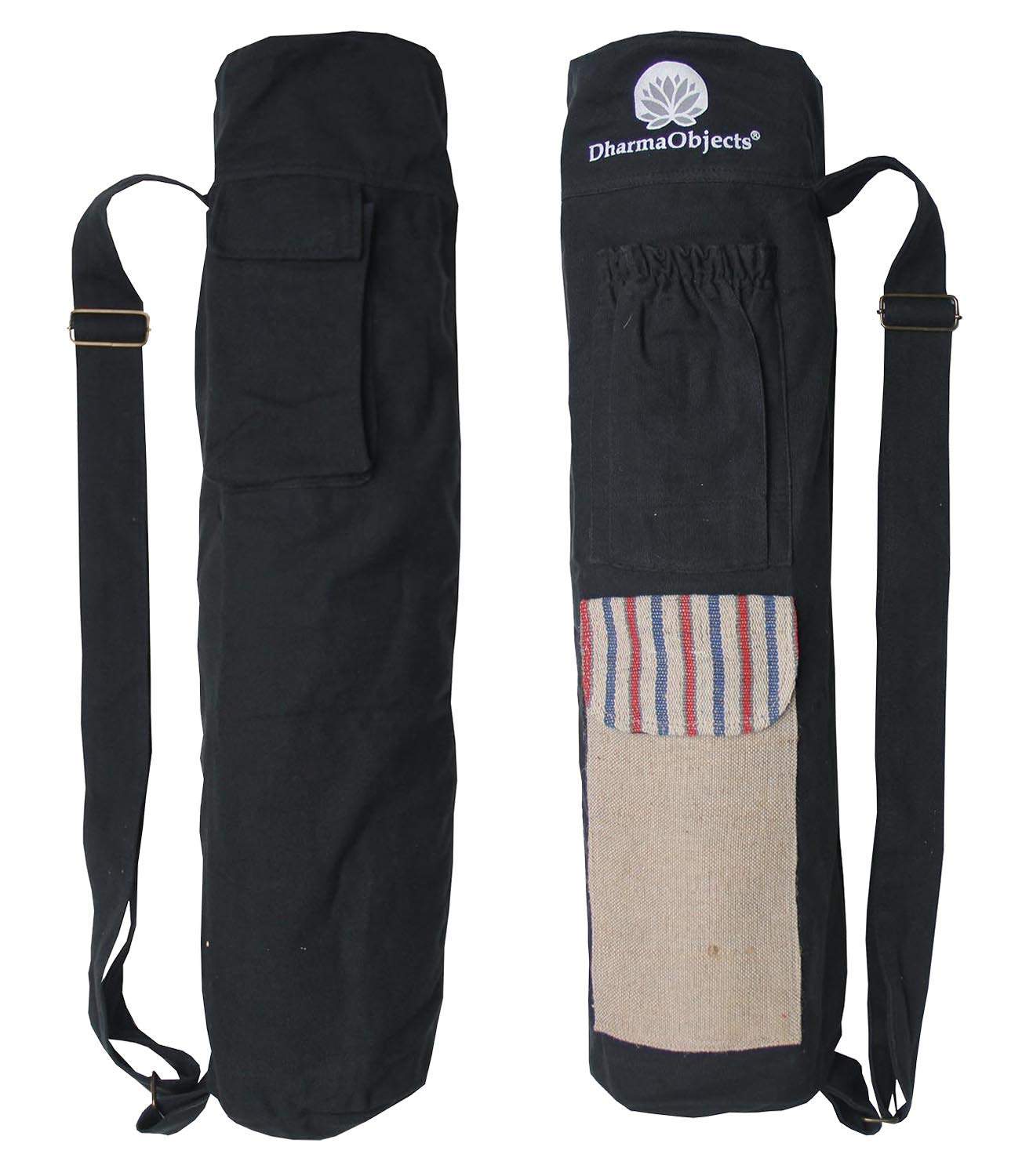 Eco-Friendly Yoga Mat Bag - 100% Organic Cotton & Hemp Tote Carrier with Multi-Functional Storage Pockets | Fair Trade Certified | Perfect for Yoga, Gym, Travel & Outdoor Activities