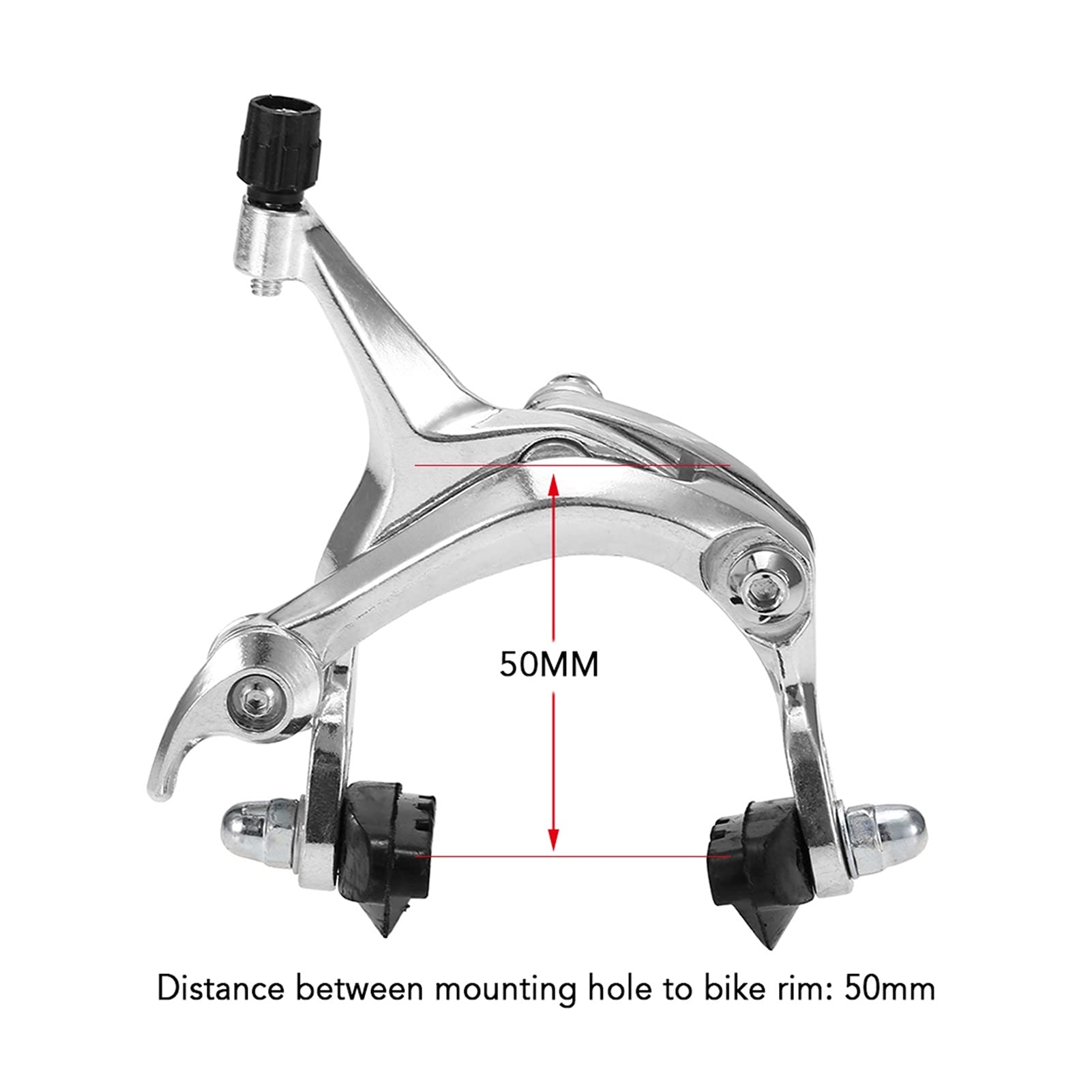 FANGSHUILIN Fixie Bike Brake Kit - Front & Rear Caliper Brake Set for Road Bikes, Cruisers & Fixed Gear Bicycles - Durable Black Rear Brake for Urban Commuting & Performance Cycling