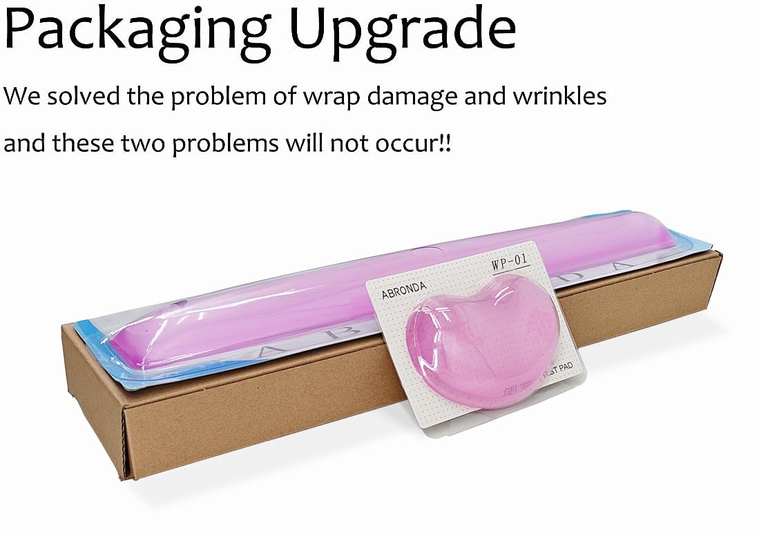 Ergonomic Gel Keyboard & Mouse Wrist Rest Set - Comfortable Support Pad for Office, Gaming, Computer & Laptop Use - Pain Relief Wrist Cushion for Typing, Coding & Long Work Sessions