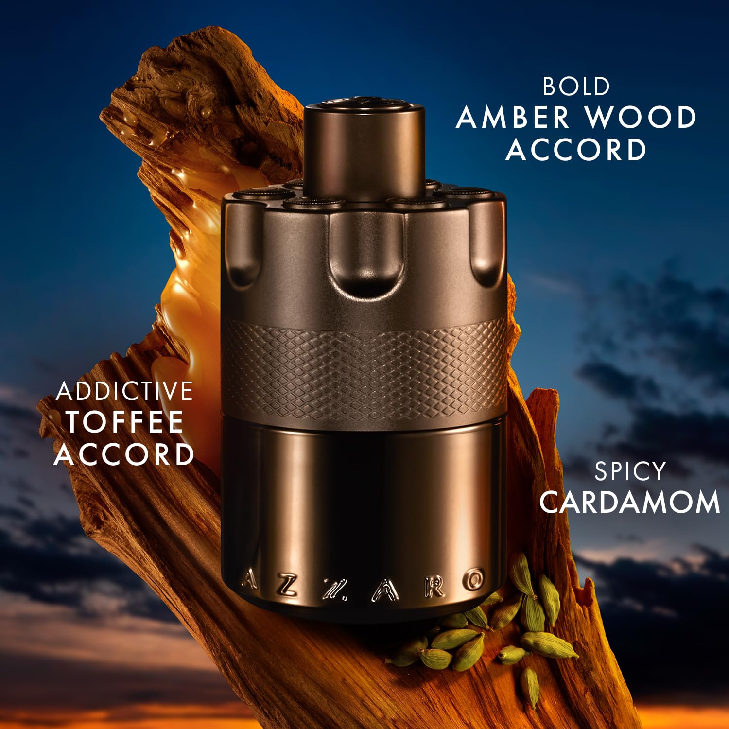 Azzaro The Most Wanted Eau de Parfum Intense for Men - Woody, Amber & Spicy Cologne - Long Lasting Luxury Fragrance - Perfect for Date Night, Special Occasions & Evening Events