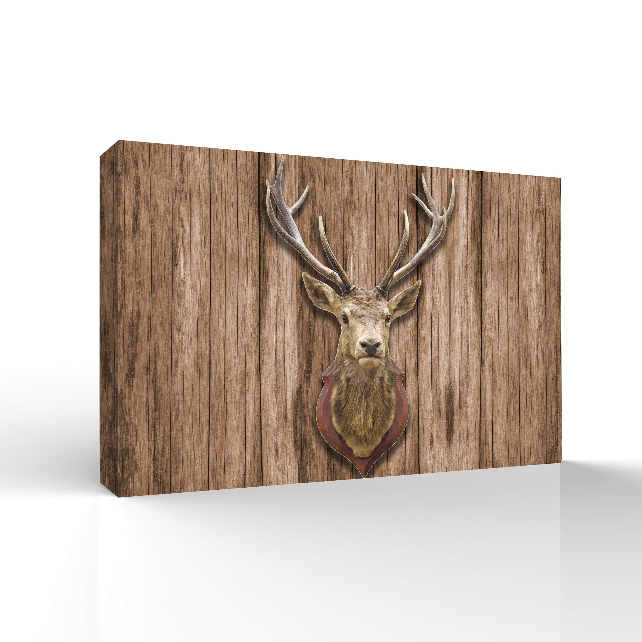 Wall26 Canvas Wall Art - Deer Animal Horn Giclee Painting for Bedroom, Living Room, House Decoration, Home Art - 24x36 inches - Perfect for Nature-Inspired Interiors