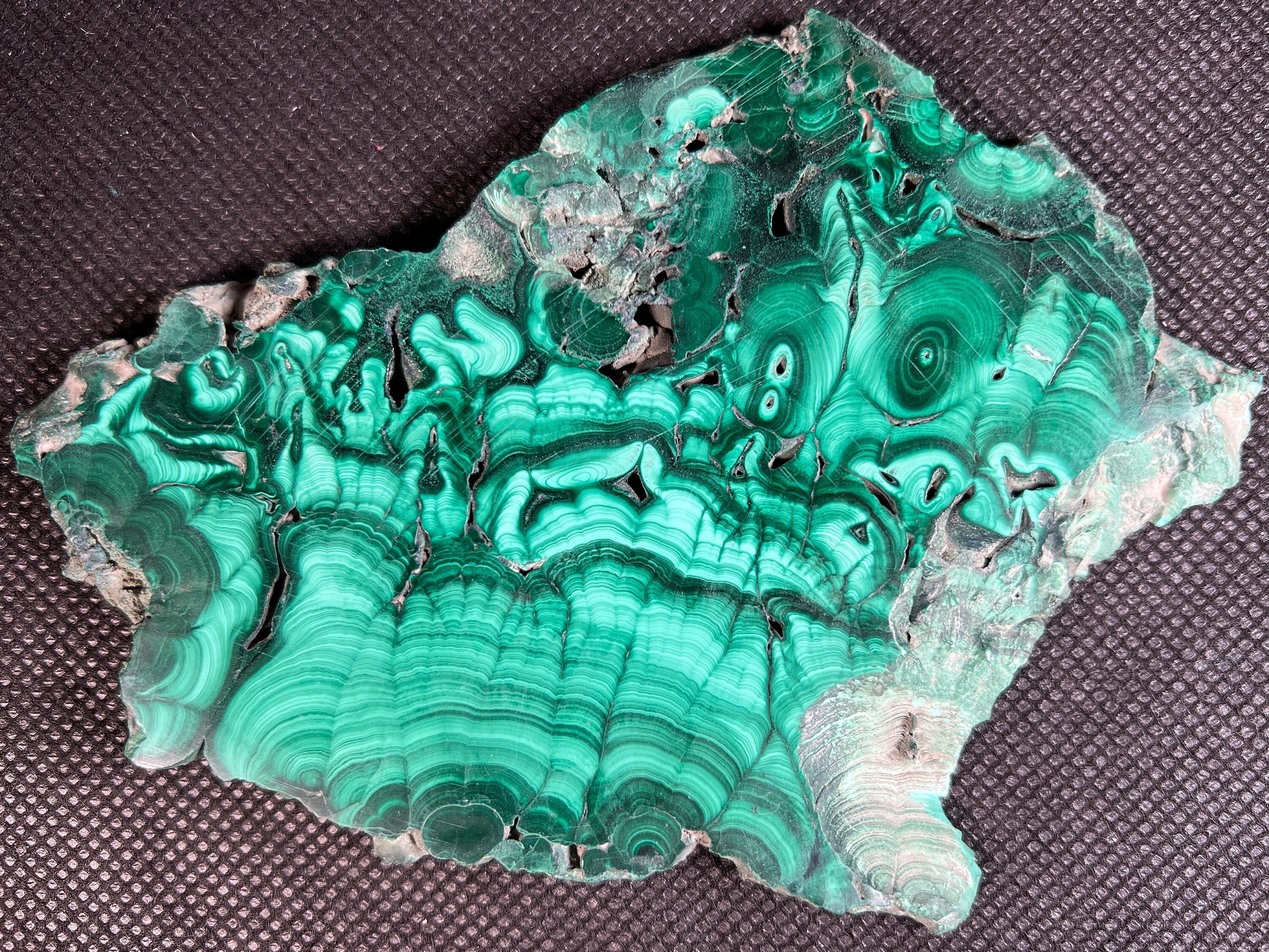 Premium MALACHITE Crystal Slab - Natural Green Malachite Stone for Jewelry Making, Unique Spiritual Gift & Home Decor (50422) - Perfect for Meditation Spaces, Healing Rooms & Luxury Interior Design