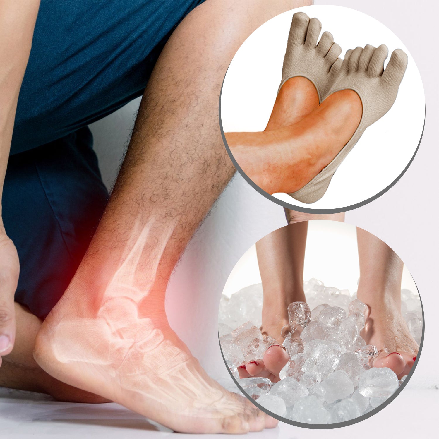 Breathable Toe Socks with Gel Cushioned Heel - Perfect for Running, Yoga & Diabetic Foot Care